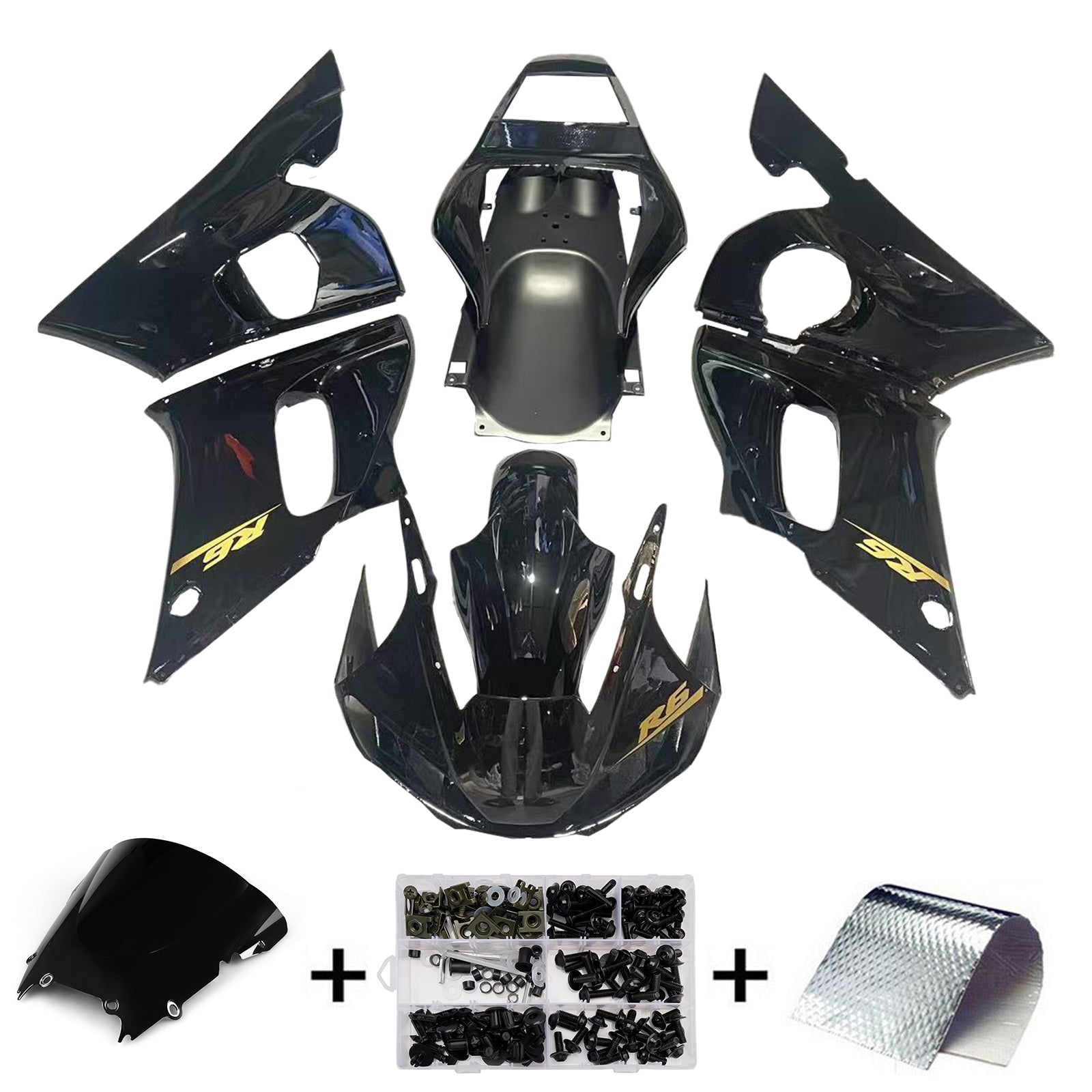 ABS Plastic Kairing Kit voor Yamaha YZF 600 R6 1998-2002