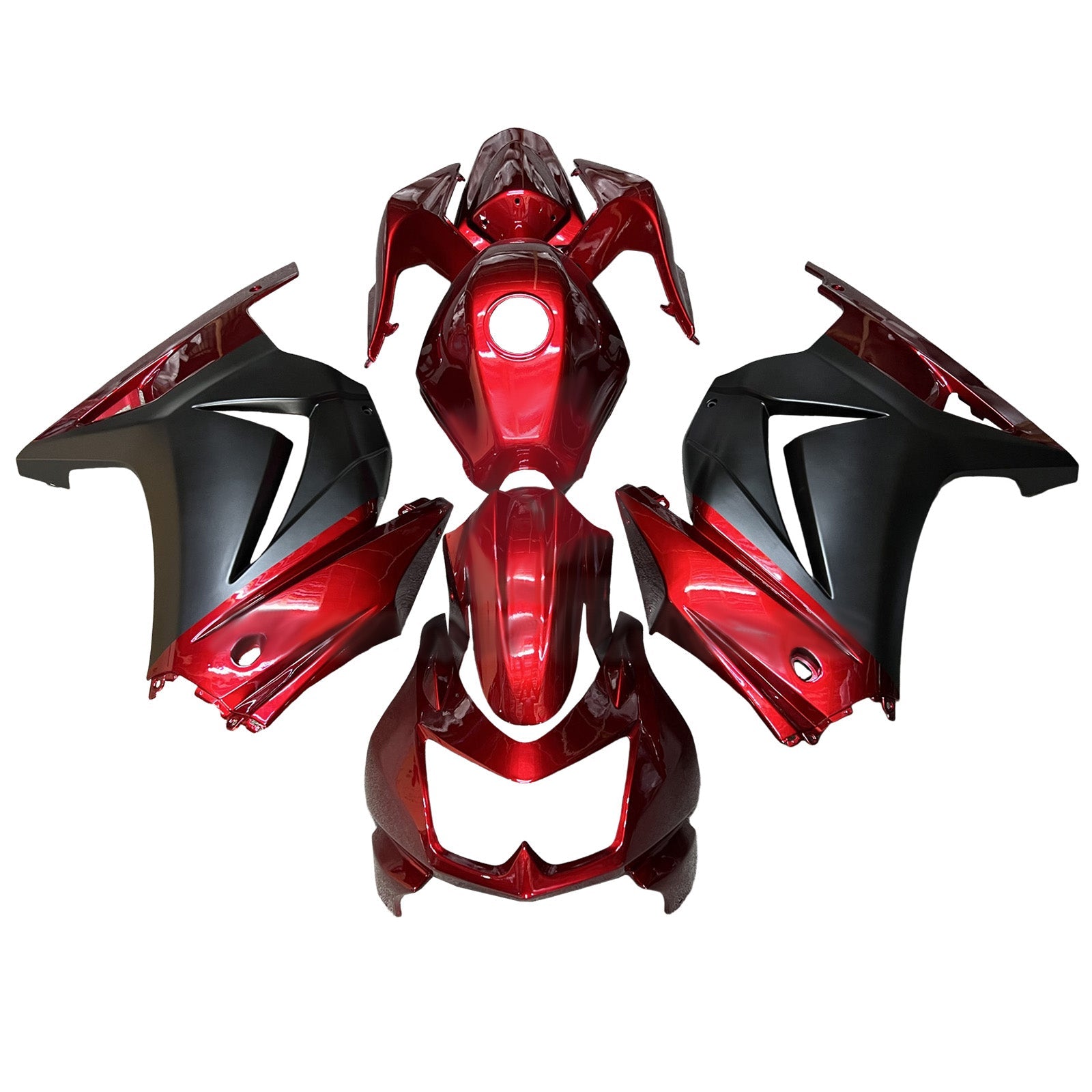 Kit di carenatura a iniezione, corpo di plastica ABS per Kawasaki EX250 Ninja250R 2008-2012
