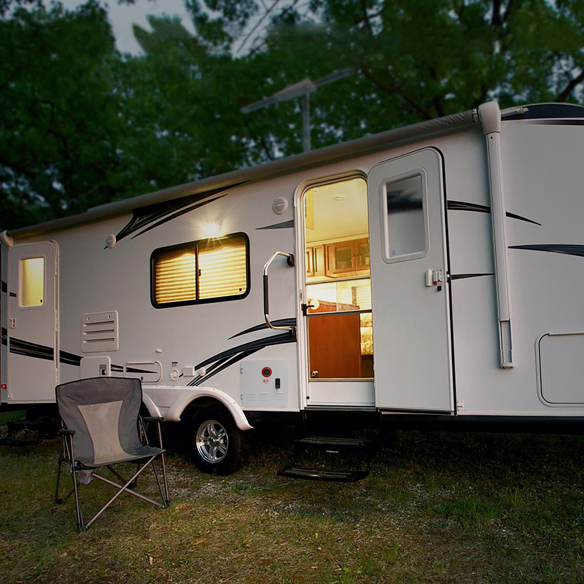 Chauffe-eau sans réservoir pour camping-car au propane 65 000 BTU avec contrôleur et accessoires de douche