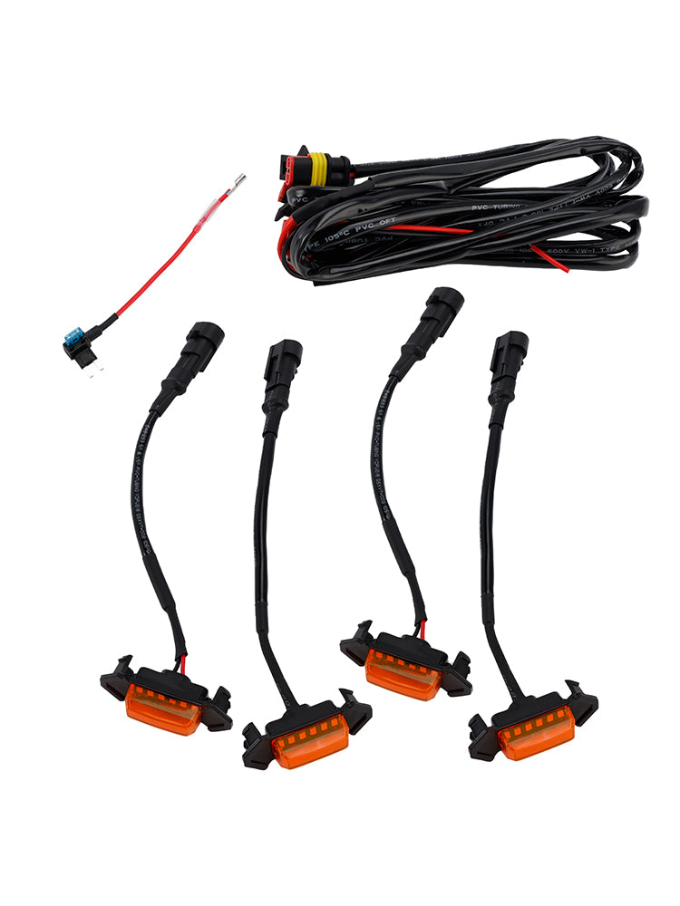 Kit d'2016-2023 Toyota Tacoma Front Grille LED-verlichting, gele lens, amberkleurig licht, PT228-35170