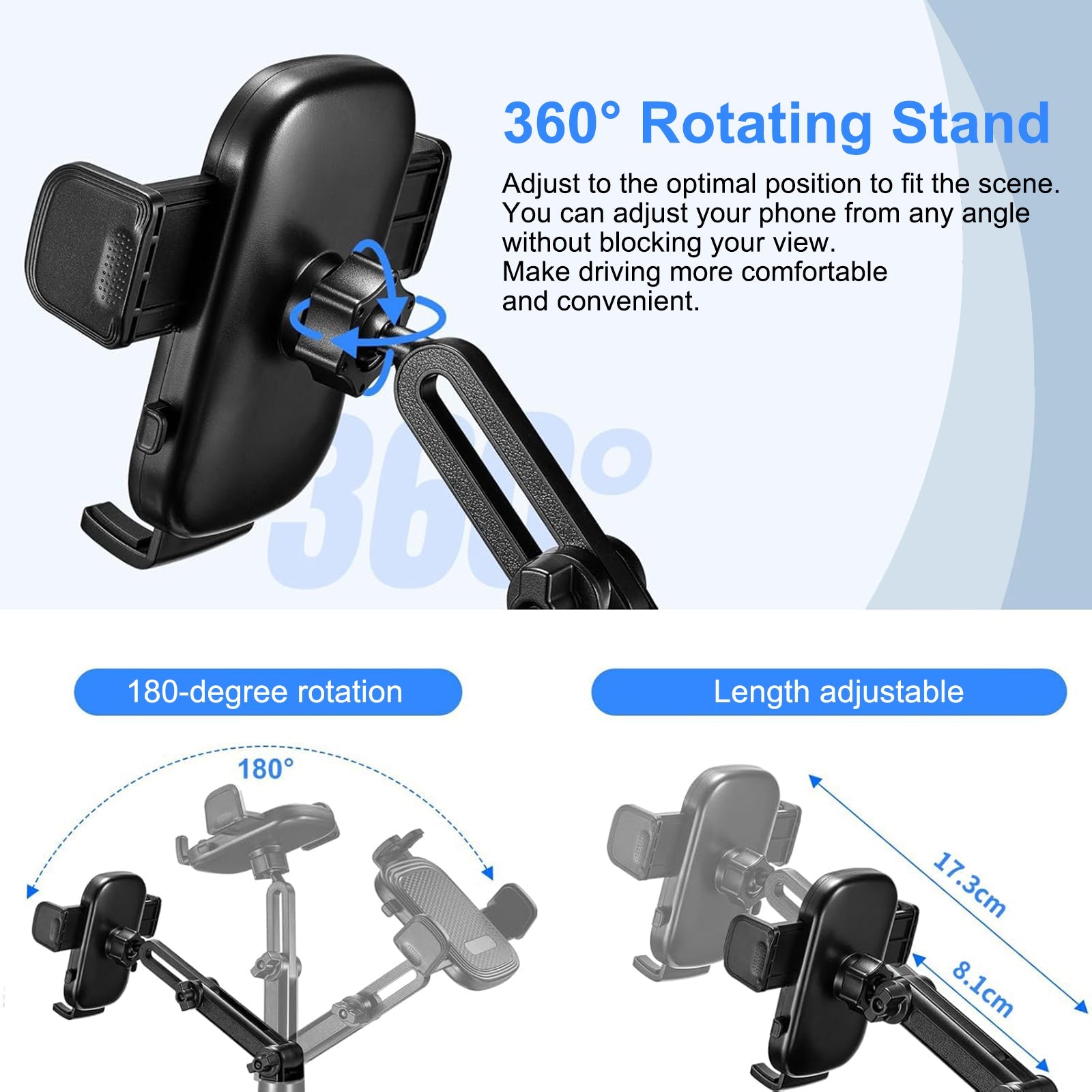 Ondersteuning voor smartphone, bekerhouder, voor smartphones, auto's, 2 op 1 kopje houders