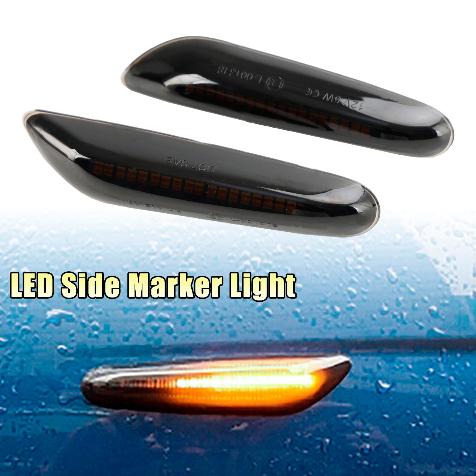 Señal de giro del indicador lateral intermitente secuencial LED para BMW E90 E92 E60 E87 E82