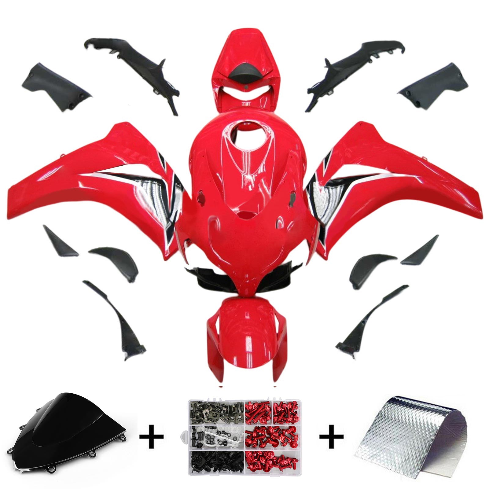 Kit de carénage injecté en plastique ABS pour Honda CBR1000RR 2008-2011