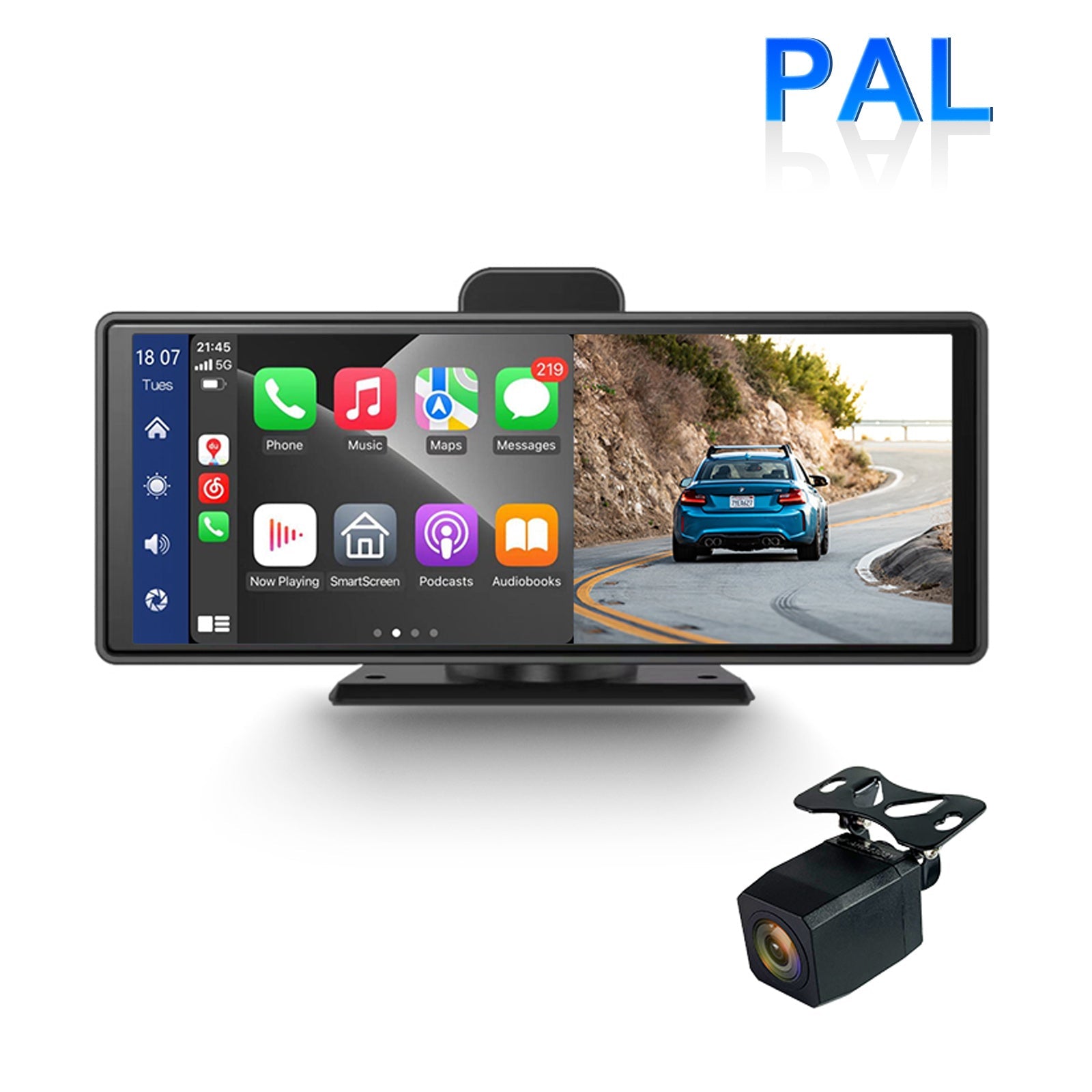 Monitor de formato NTSC DVR con pantalla inteligente de 10,26 pulgadas para autobús y camión RV + cámara de visión trasera