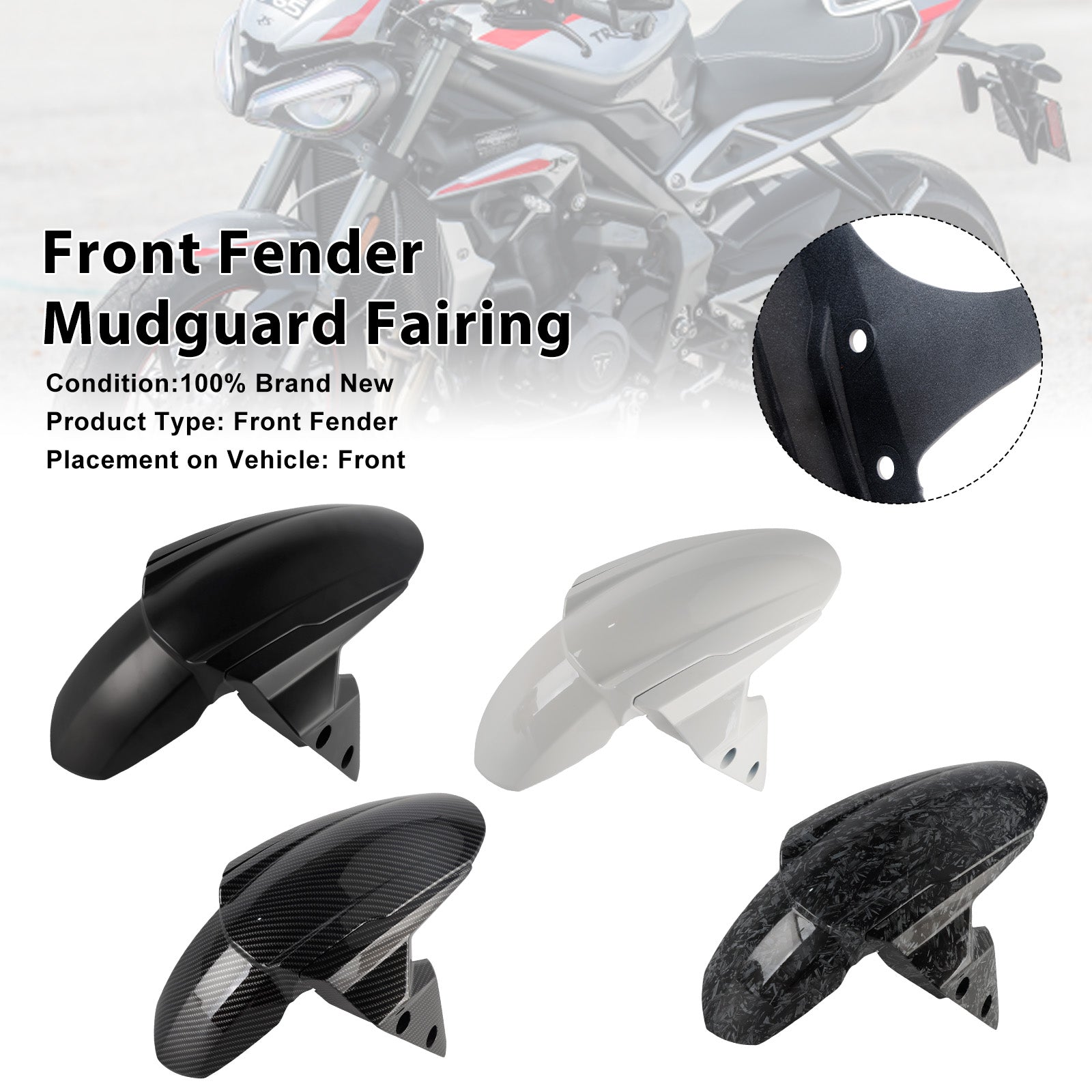 Garde-boue avant et carénage pour Street Triple 765 R RS (2020-2025)