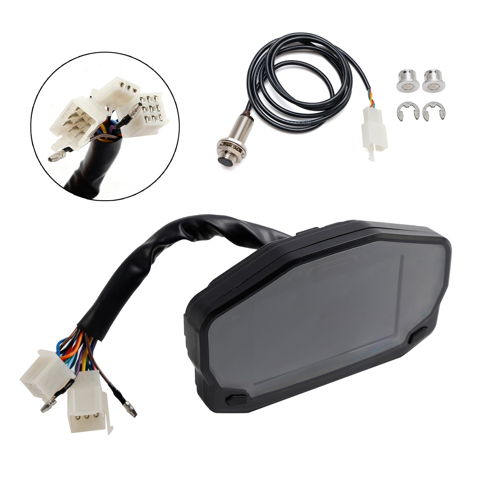 Cyfrowy licznik przebiegu LCD, podświetlenie, licznik prędkości, Universal for Motorcycle