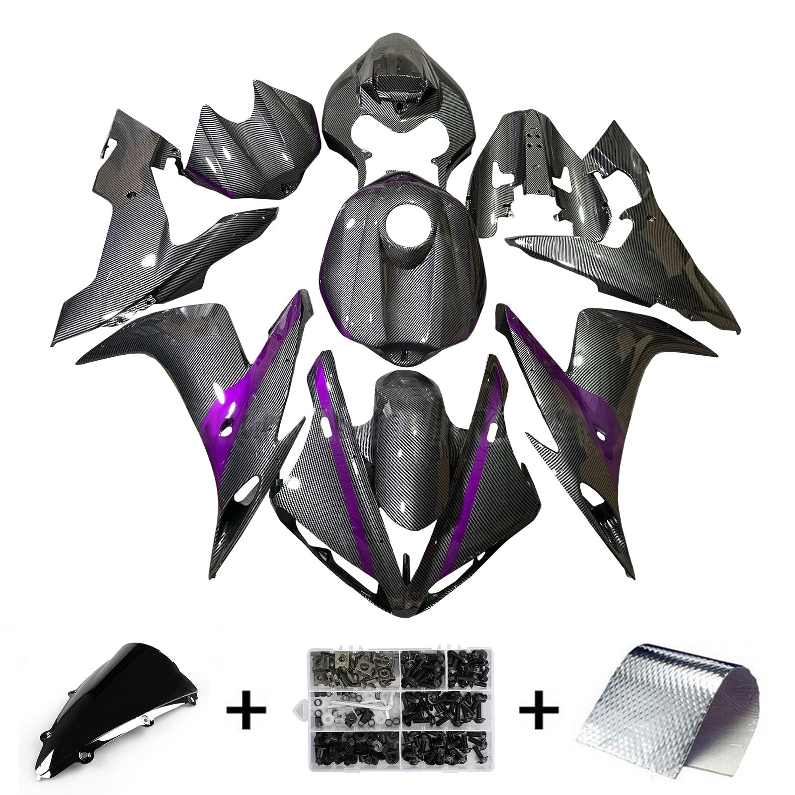 Kit carenatura iniettata in plastica ABS per Yamaha YZFR1 YZF-R1 2004-2006