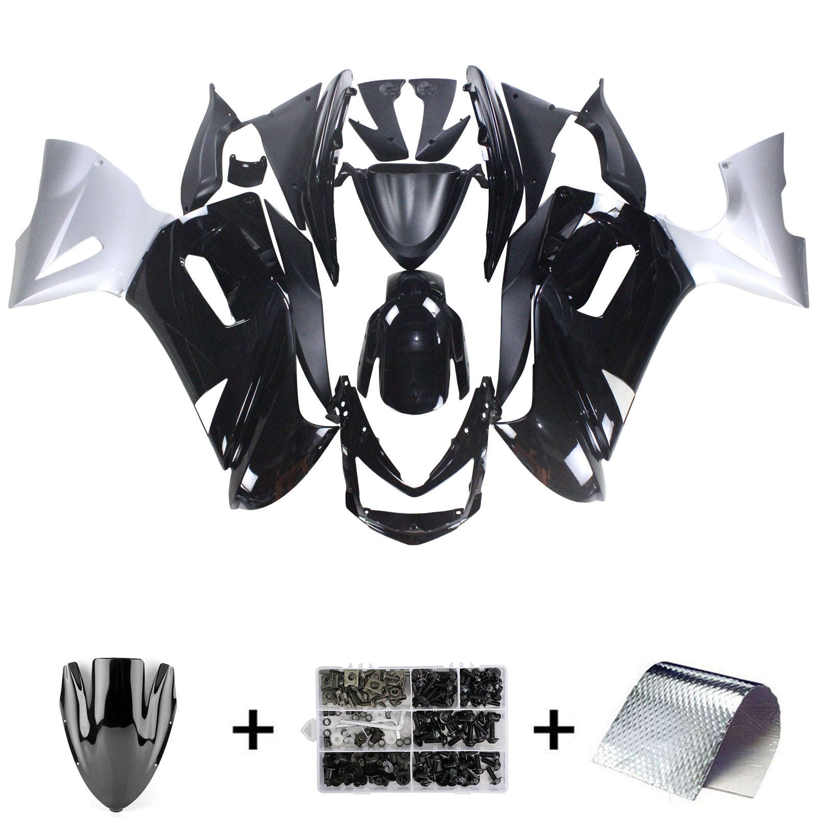 Kit de carénage par injection, carrosserie en plastique ABS, compatible avec Kawasaki ER6F/Ninja650 2006-2008