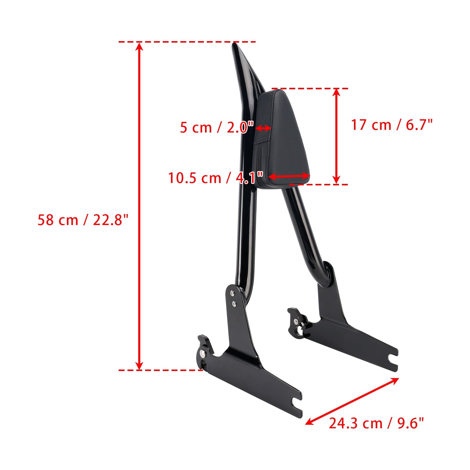 Matkustajan istuintiedosto Sissy Bar for Dyna FXDB Low Rider FXDL FXDLS 2006-2017