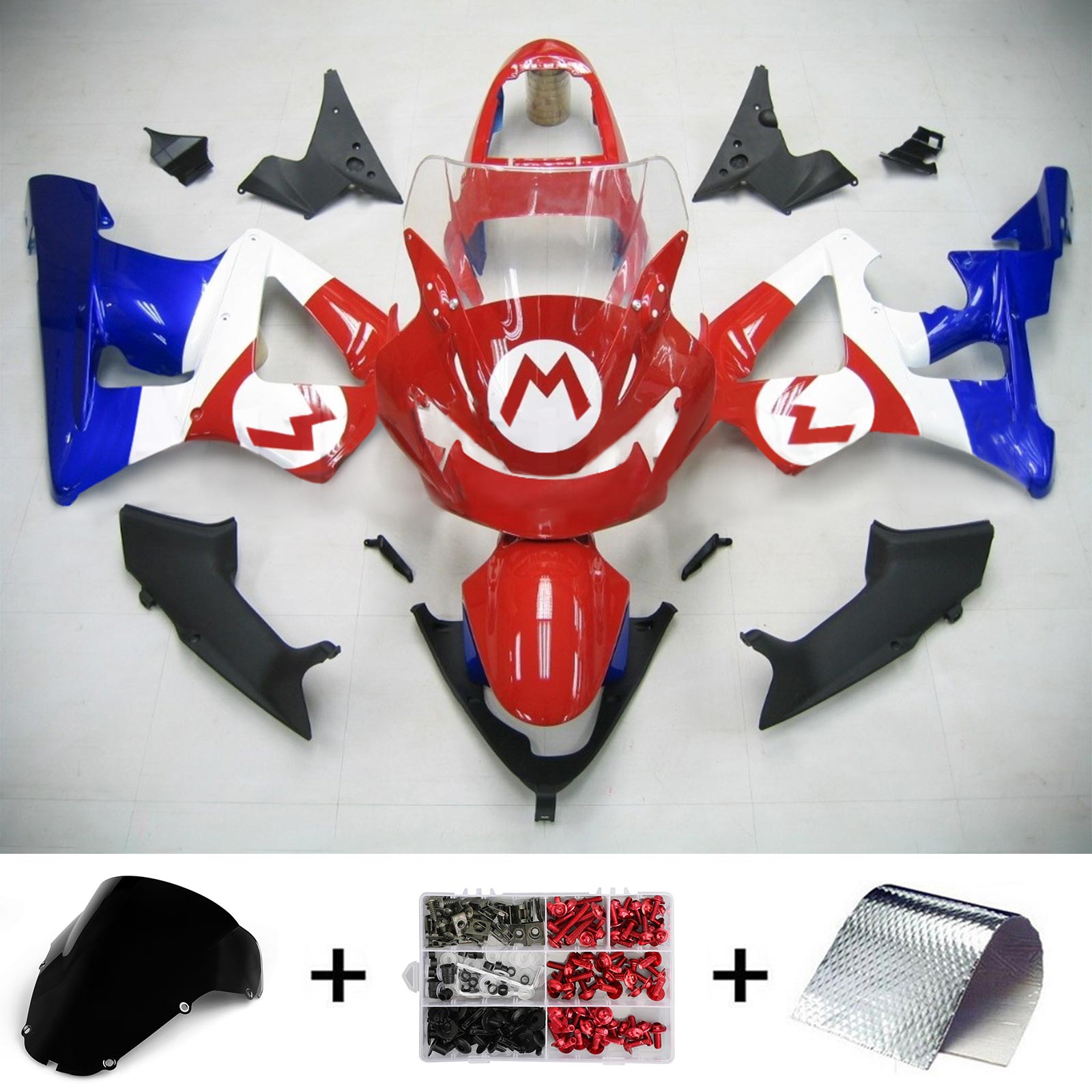 2000-2001 Honda CBR929RR Kit de carénage d'injection Bodywork Abs en plastique