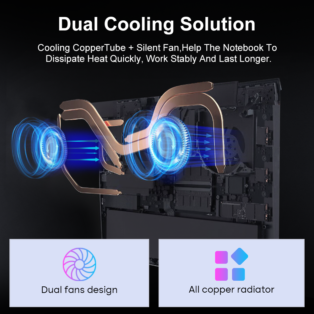 Ordinateur portable Ninkear N16 Pro 16 pouces 2 5K WiFi6 32 Go de RAM + 1 To SSD