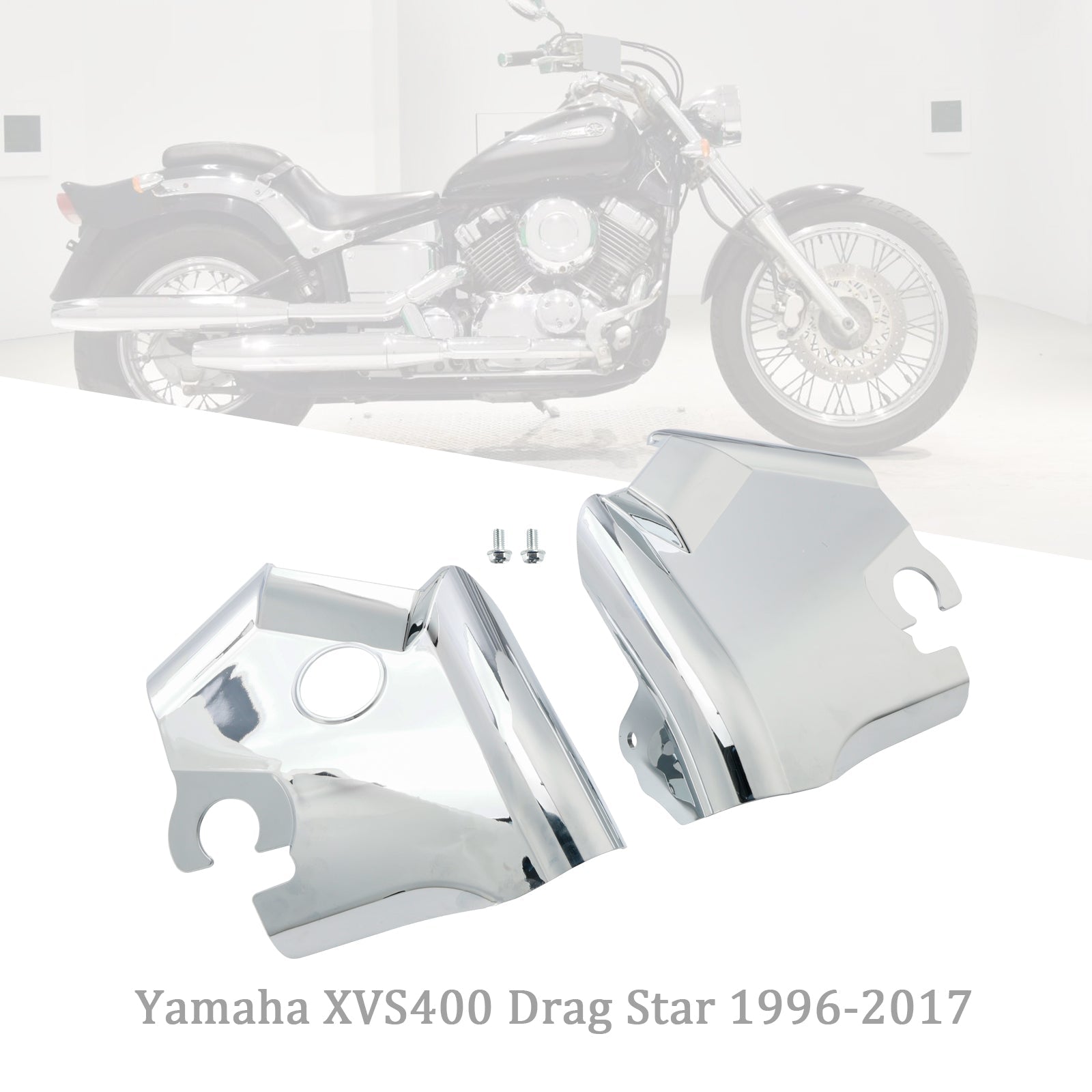 1997-2003 Yamaha XVS650 Drag Star V-Star 650 Custom Classic Yamaha XVS400 Drag Star Cubierta del cuello del marco de la horquilla