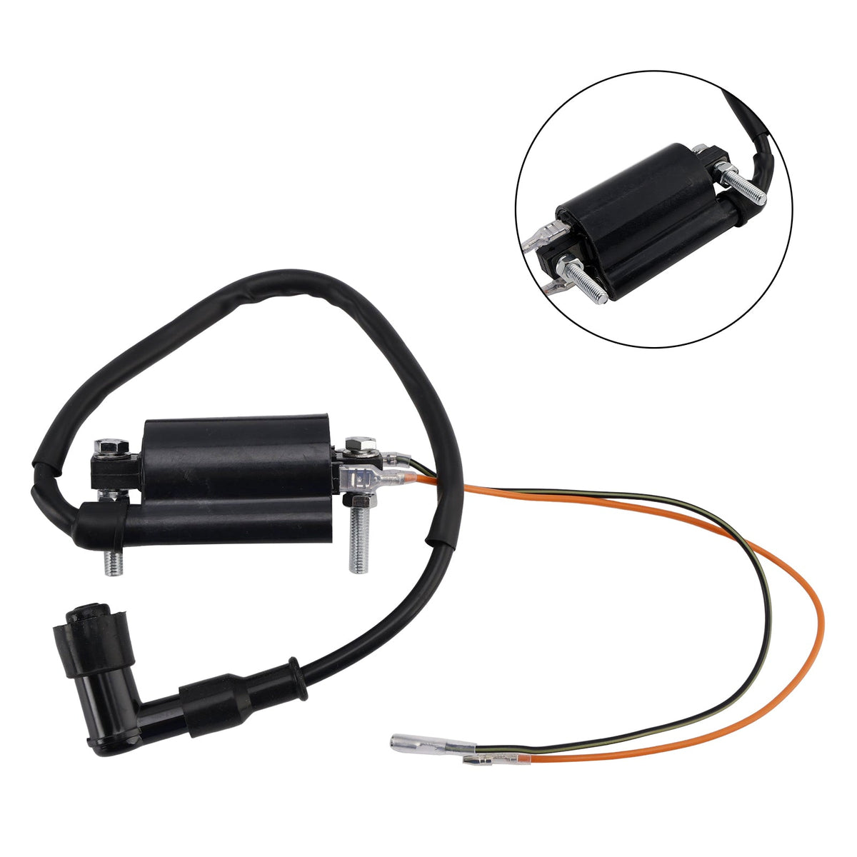 Bobine d'allumage 21121-1049 compatible avec Kawasaki KLF300 (1986-2006), KLT200 et KLT250 Prairie.