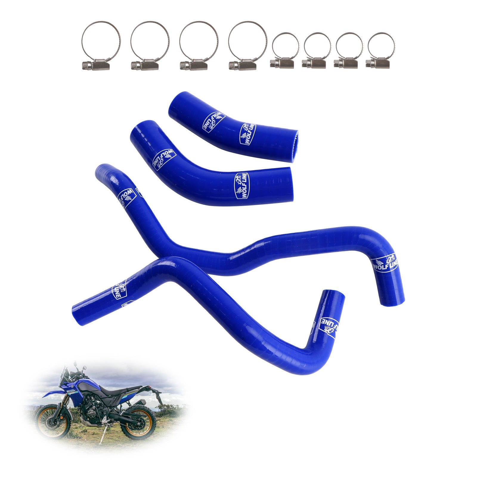 Siliconen koelslangset voor radiator Yamaha Tenere 700 2019-2024