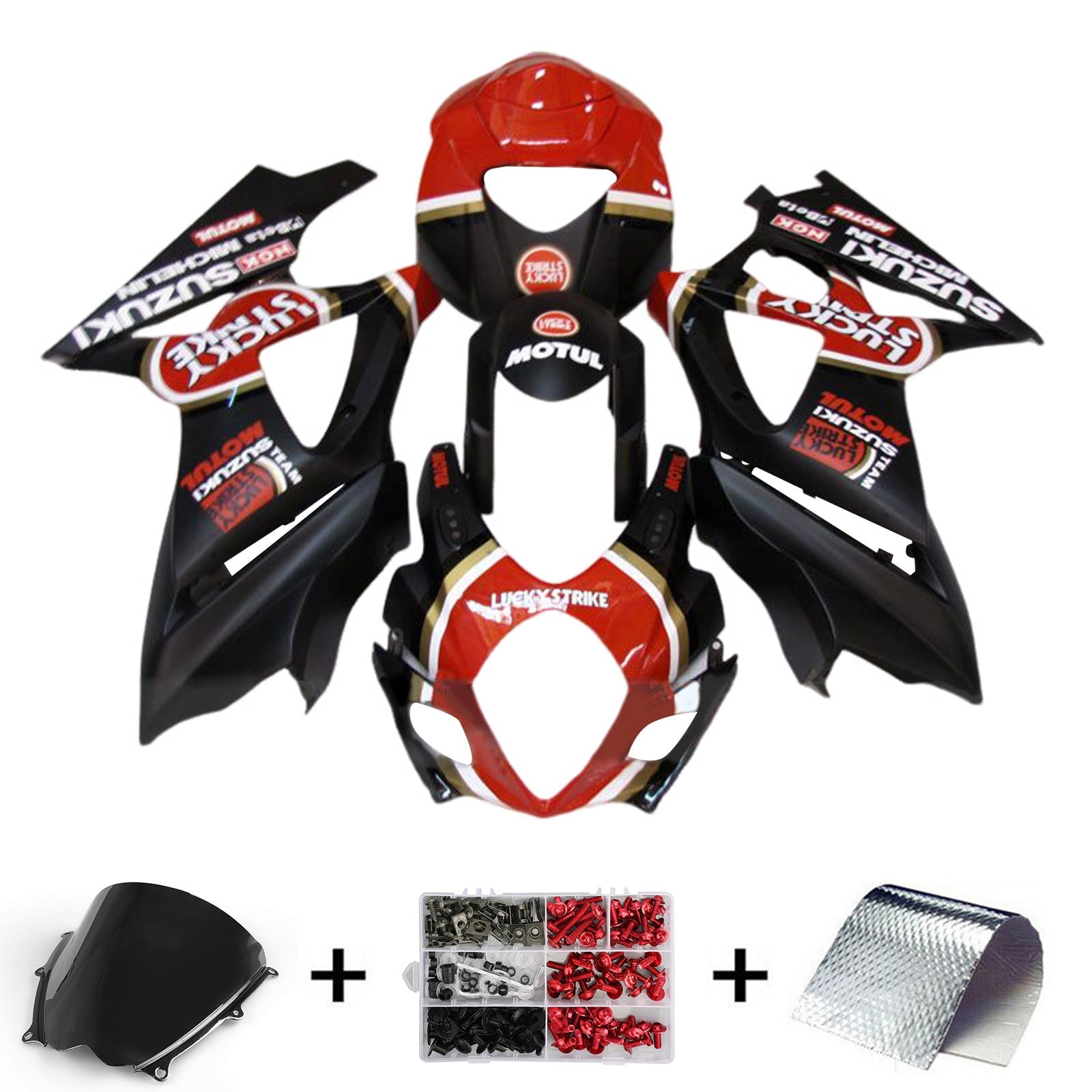 Amotopart Suzuki GSXR1000 2007-2008 K7 Kit de carénage carrosserie plastique ABS