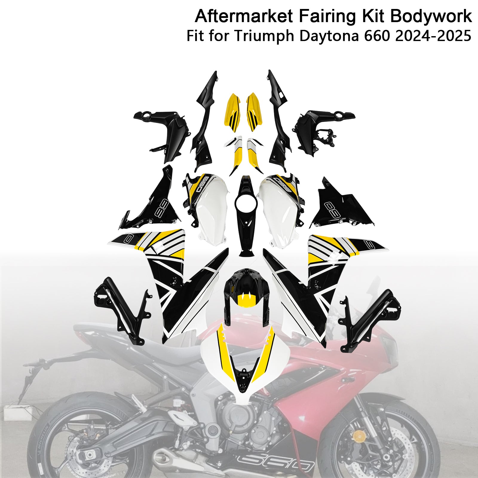 Kit de carénage de carrosserie par injection pour Daytona 660 2024-2025