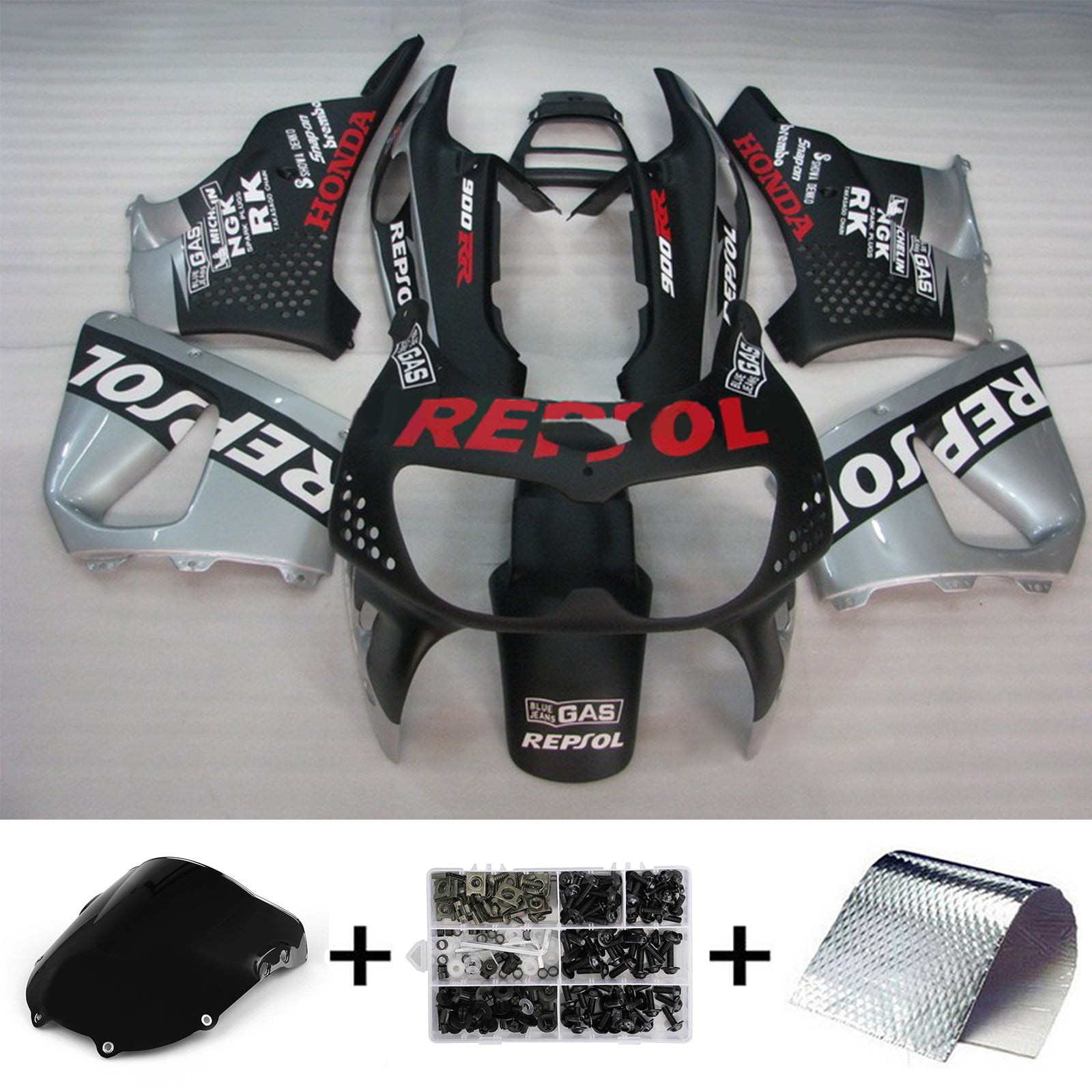 1994-1995 Honda CBR900RR 893 Kit de carenado de inyección de carrocería de plástico Abs