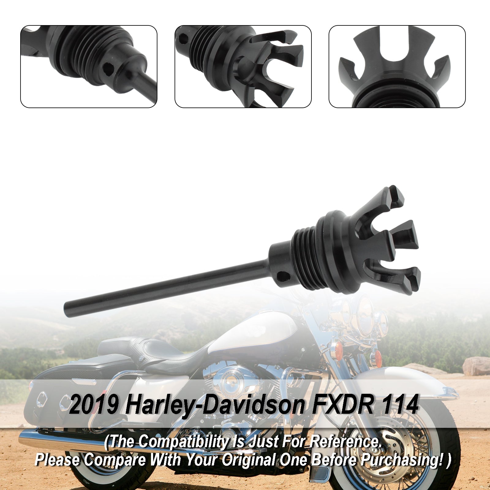 Tapa del tanque de medidor de aceite, tapa adecuada para Softail Road Glide Street Bob 1105 - 0022