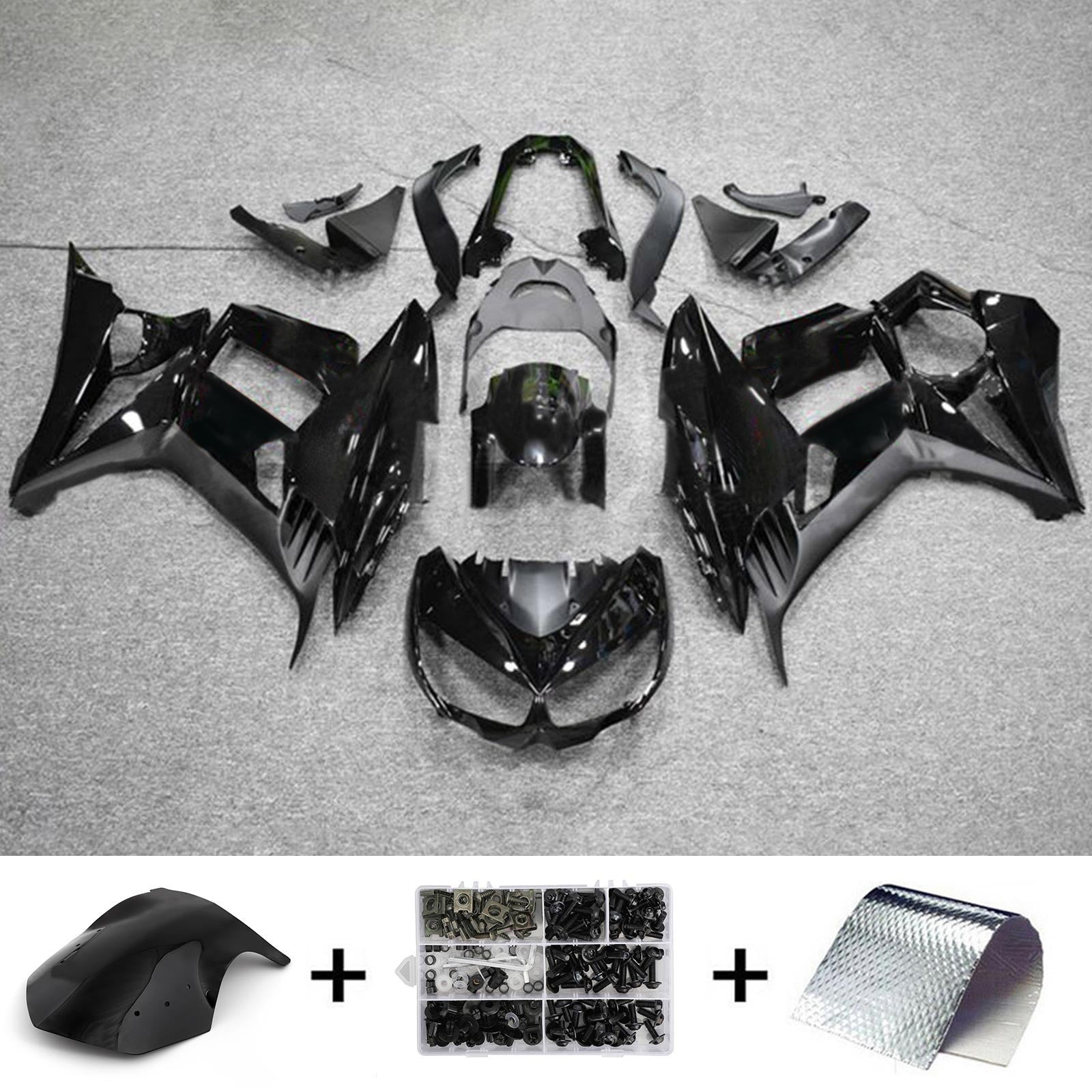 Kit de carénage en plastique ABS injecté compatible avec Kawasaki Z1000SX 2010-2015