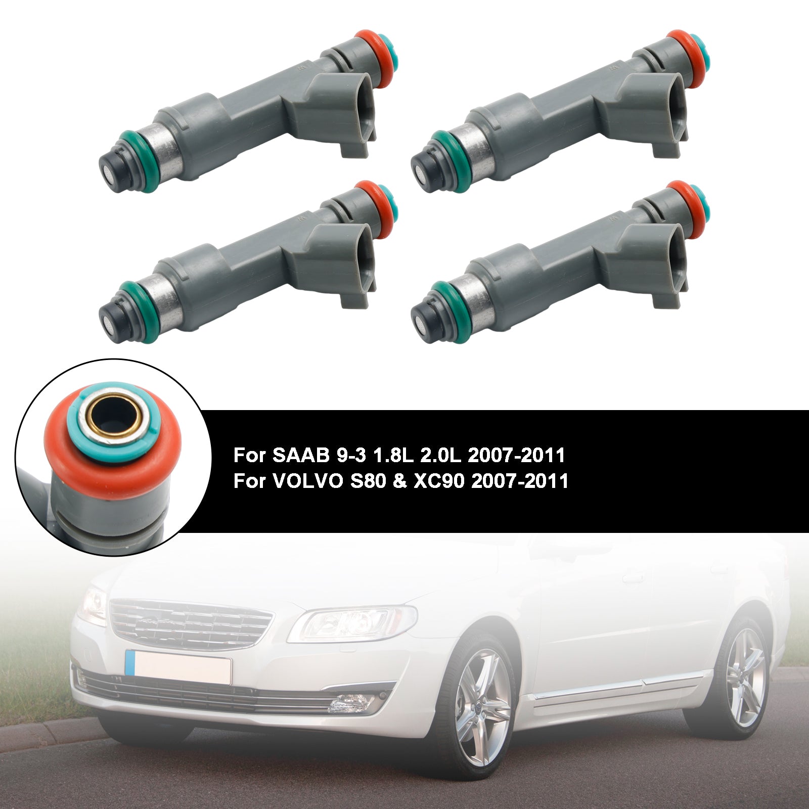 4-osainen polttoaineen injektori 55559397 Saab 9-3 2,0L Turbo 2007-2011 8653608