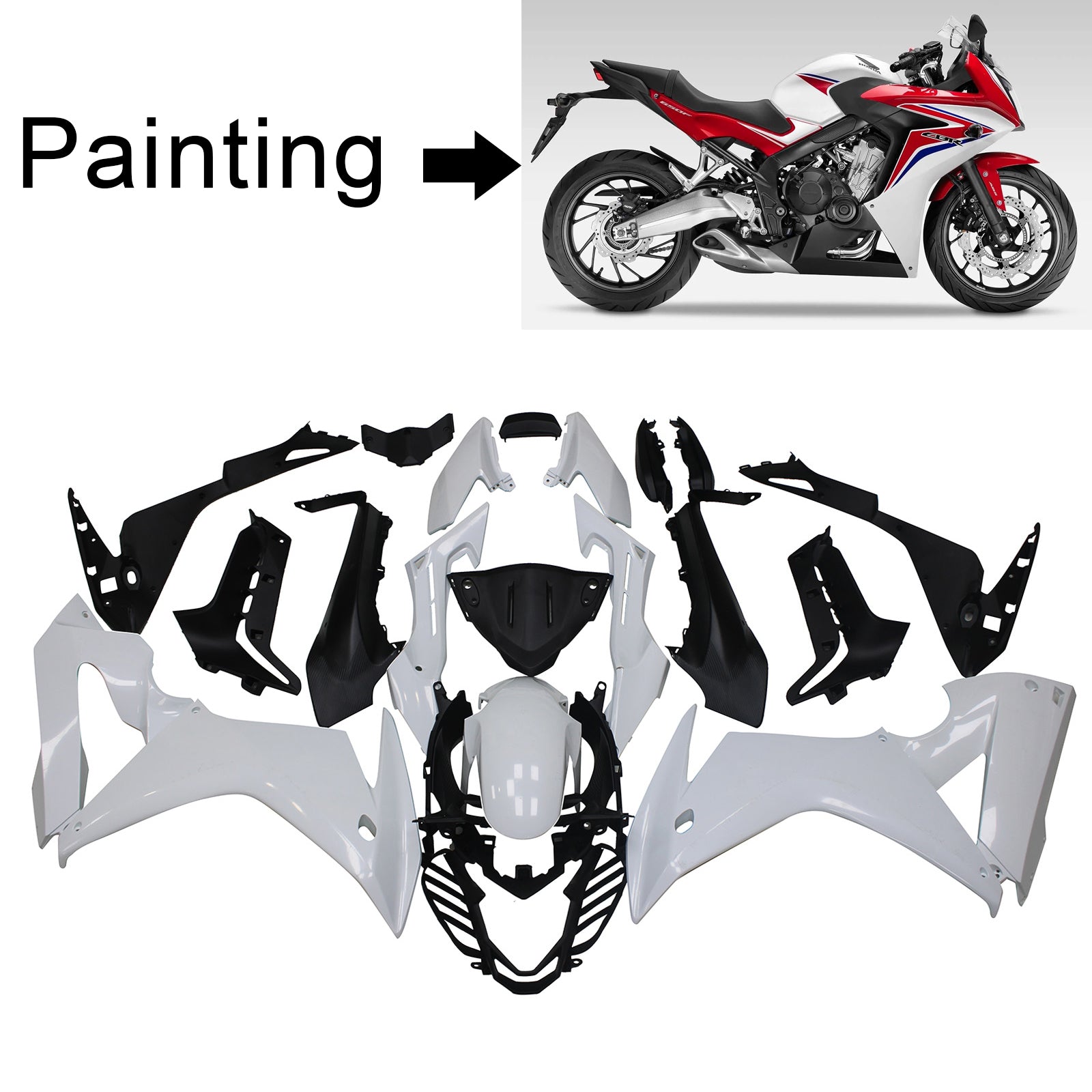 2014-2016 Honda CBR650F Kit de carenado de inyección de carrocería de plástico ABS