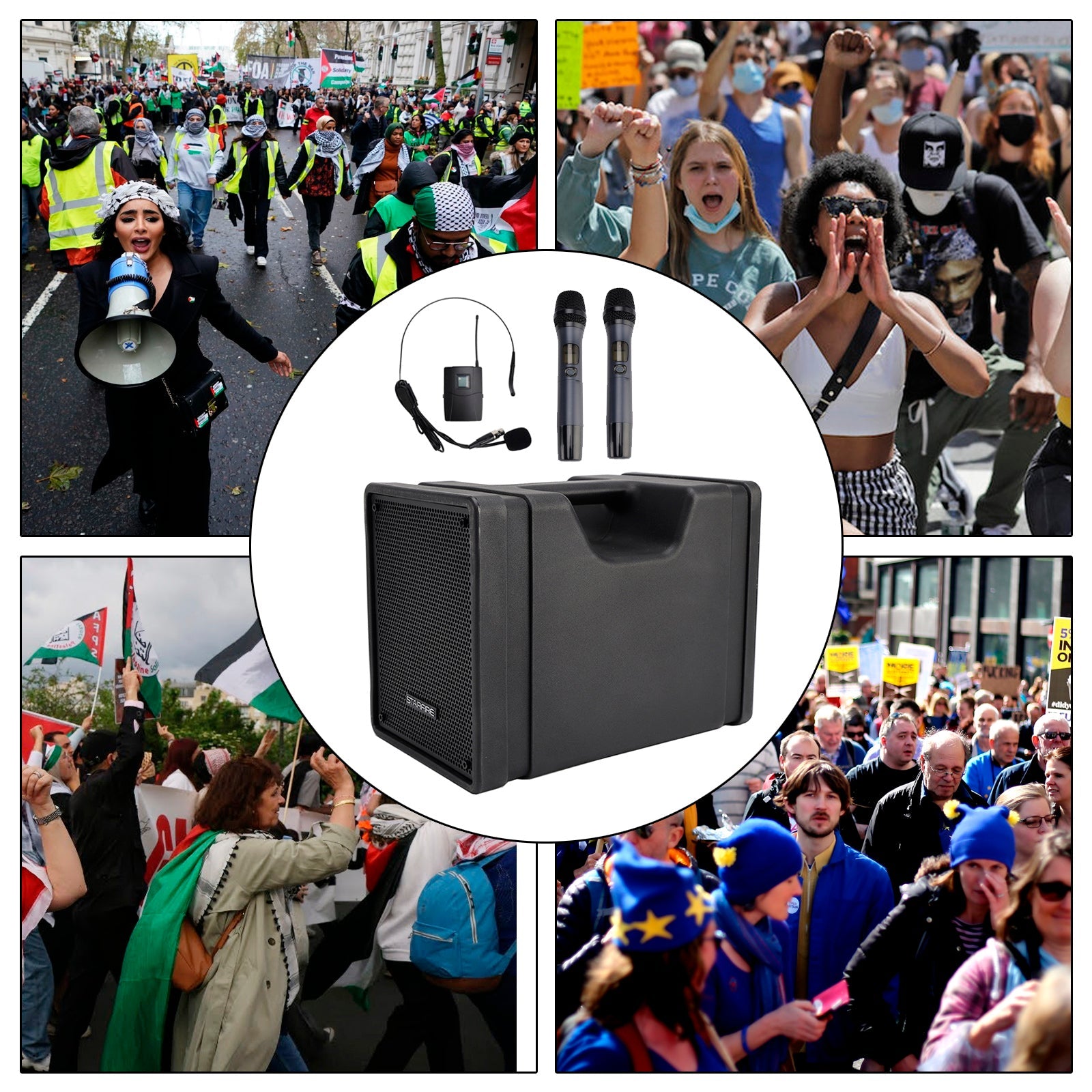 CX-10 Mégaphone prenosnik sistema brezžičnih prenosnih zvočnih zvočnikov FM Bluetooth zvočnik