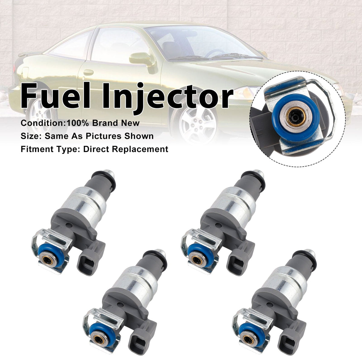 4x inyector de combustible para Chevrolet Cavalier 2002 Classic 2004-2005 12569091