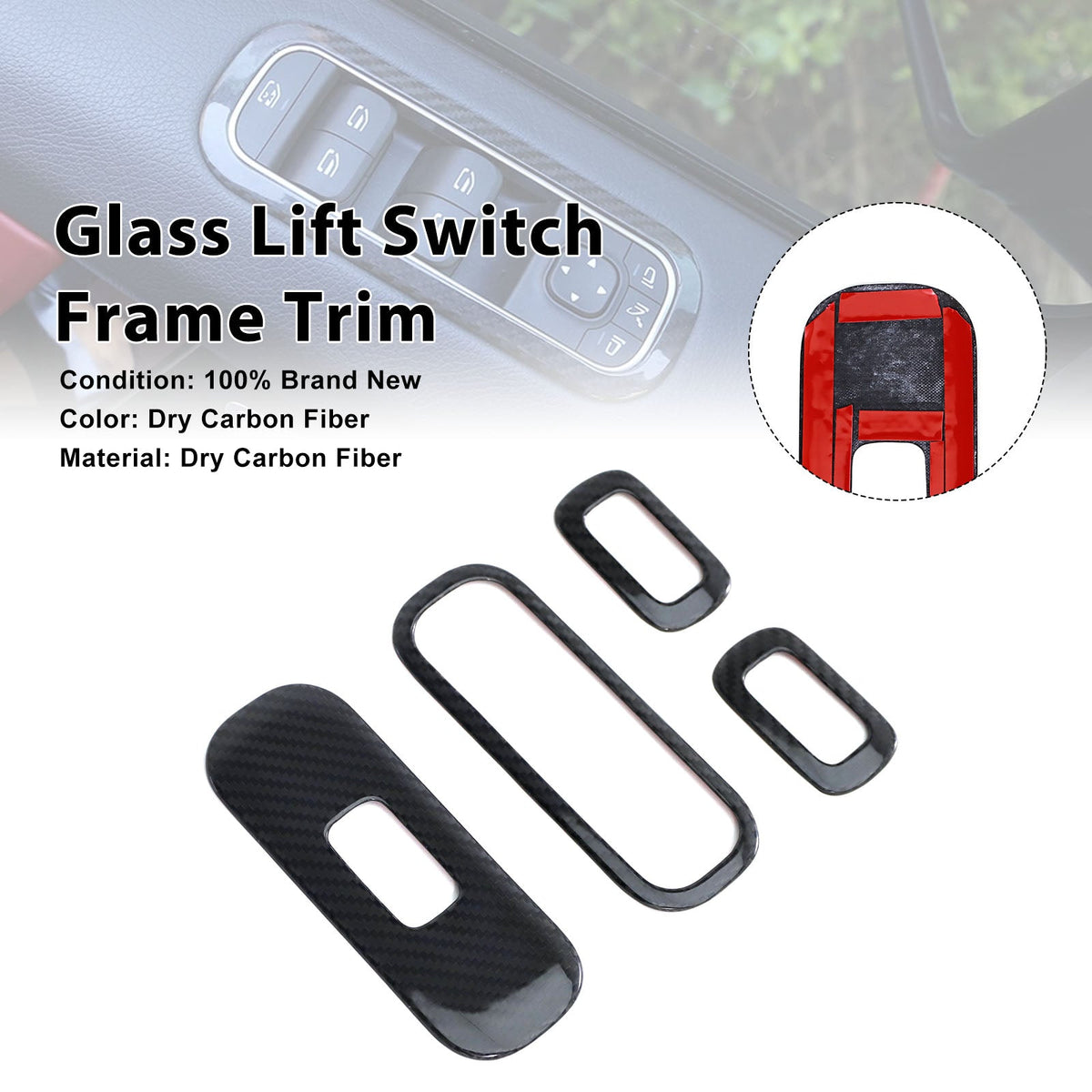 Cadre de commande de levage en fibre de carbone et verre pour Mercedes-Benz Classe G W464 W465 (2019-2026)