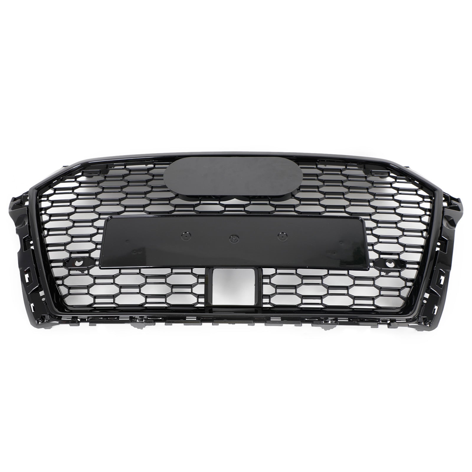 Grille avant style nid d'abeille RS3 pour Audi A3 S3 2017-2019 avec ACC, noir brillant.