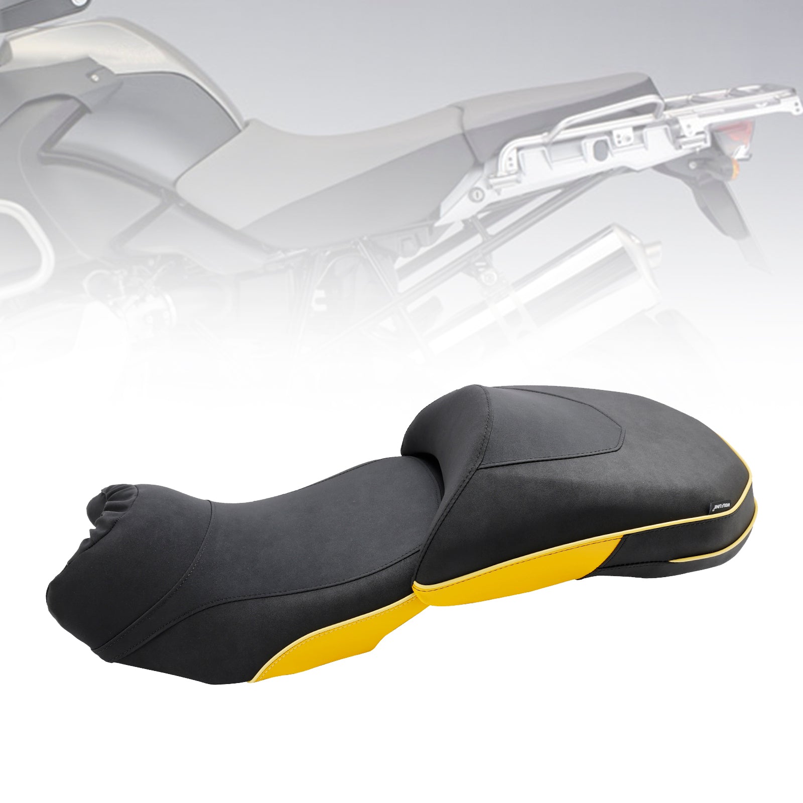 Selle pilote et passager avant et arrière jaune pour BMW R1200GS/GS ADV 2014-2018