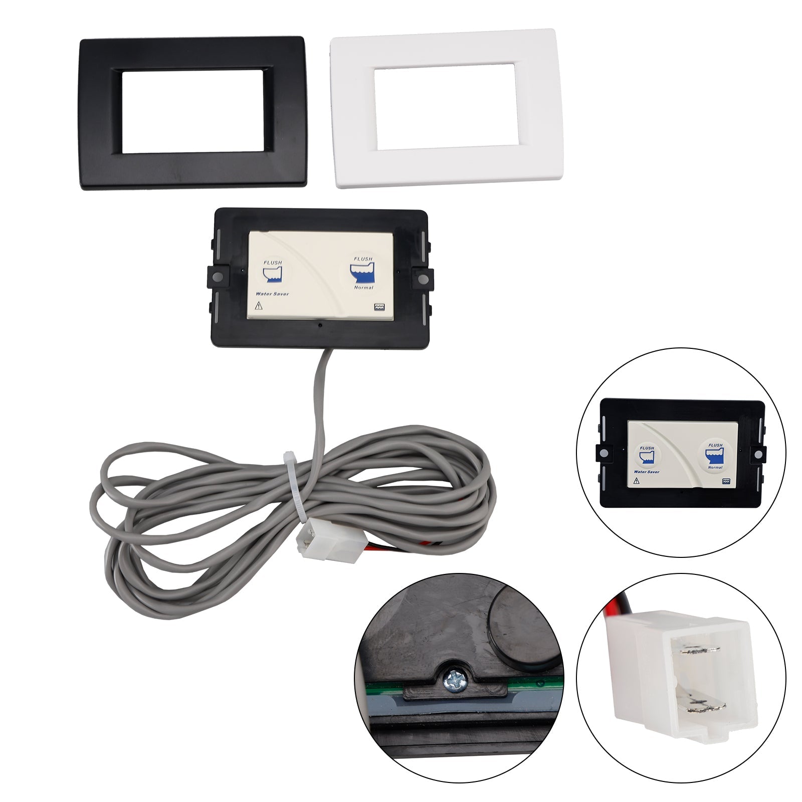 Przełącznik ścienny 36387 dla Tecma RV Silence plus toaleta - przełącznik ścienny z 2 przyciskami