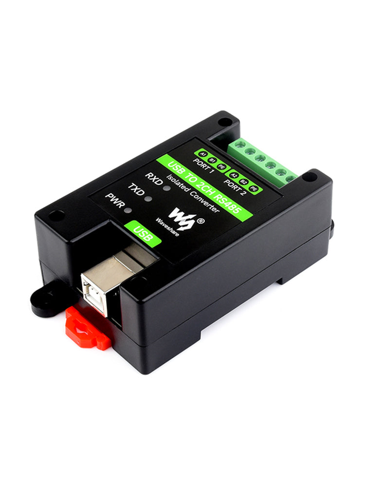 Installazione su binario di un convertitore industriale isolato da USB a porta seriale RS485 bidirezionale
