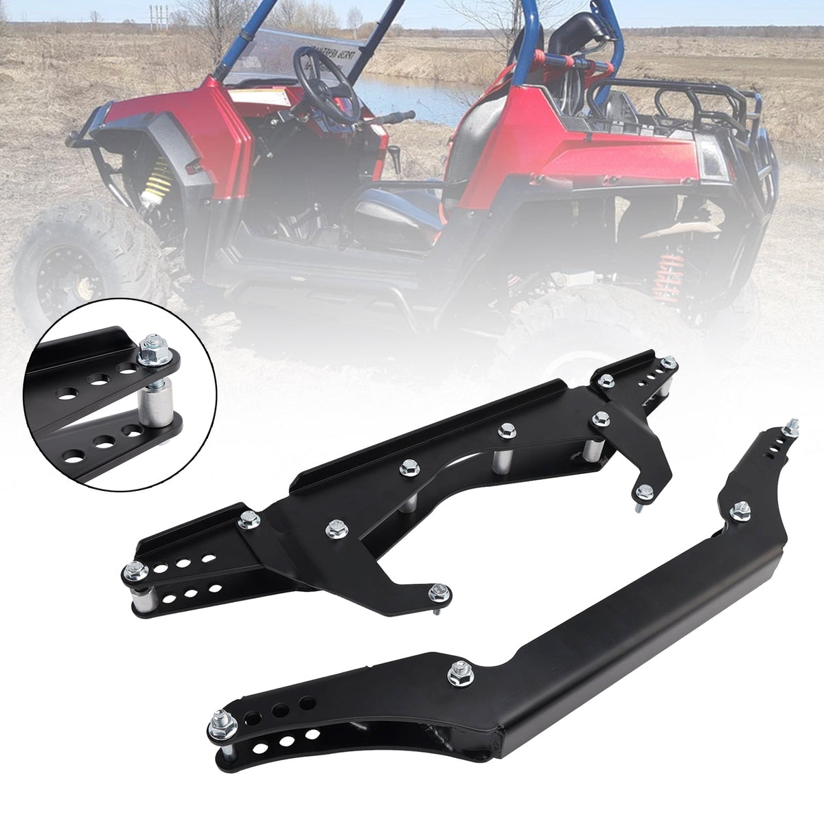 2" ophangingsliftset voor Polaris RZR S 800 09-14 4 800 voor- en achtervering