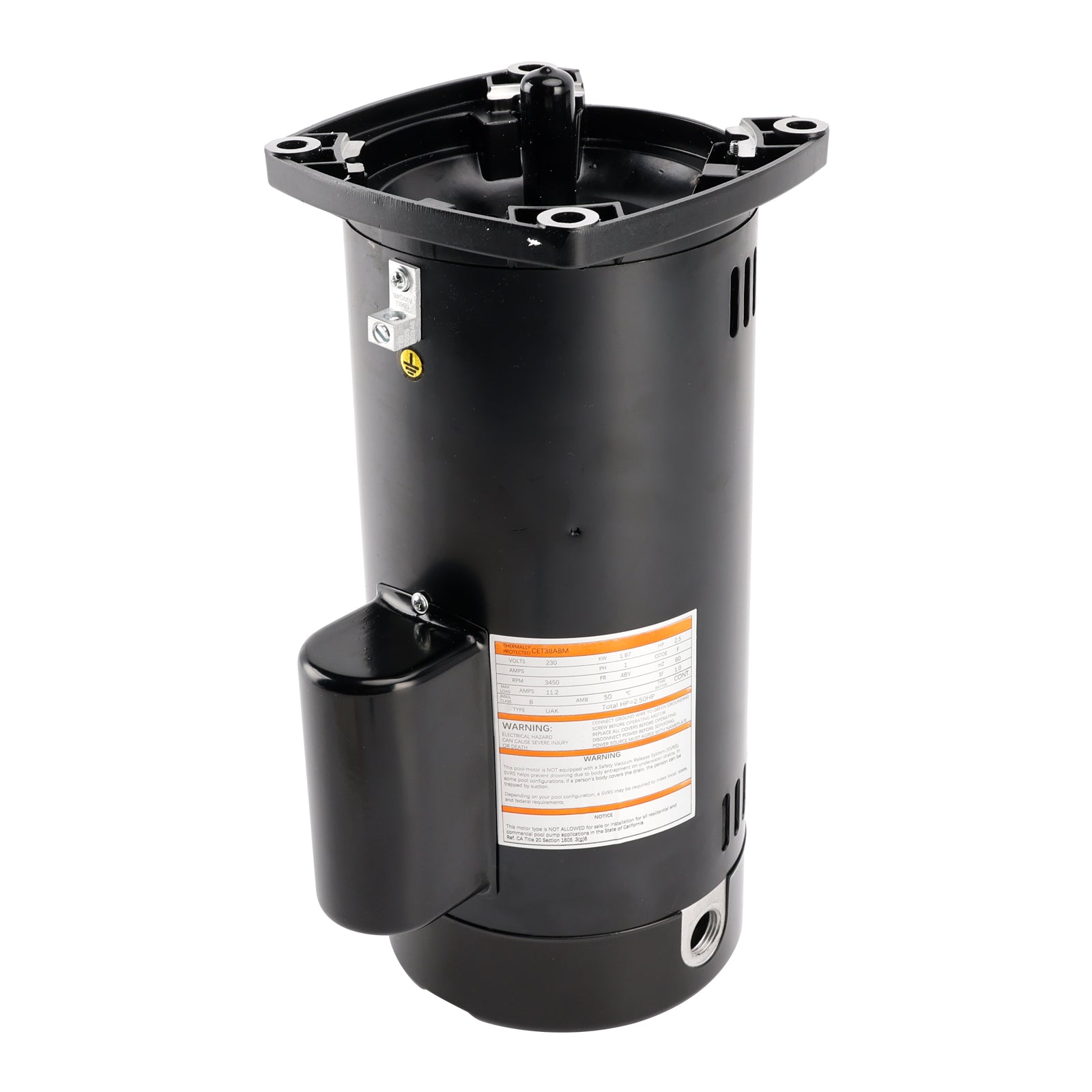 Moteur de piscine USQ1252 2,5 CV 230 V 48 Y à bride carrée avec kit de joints PS-200