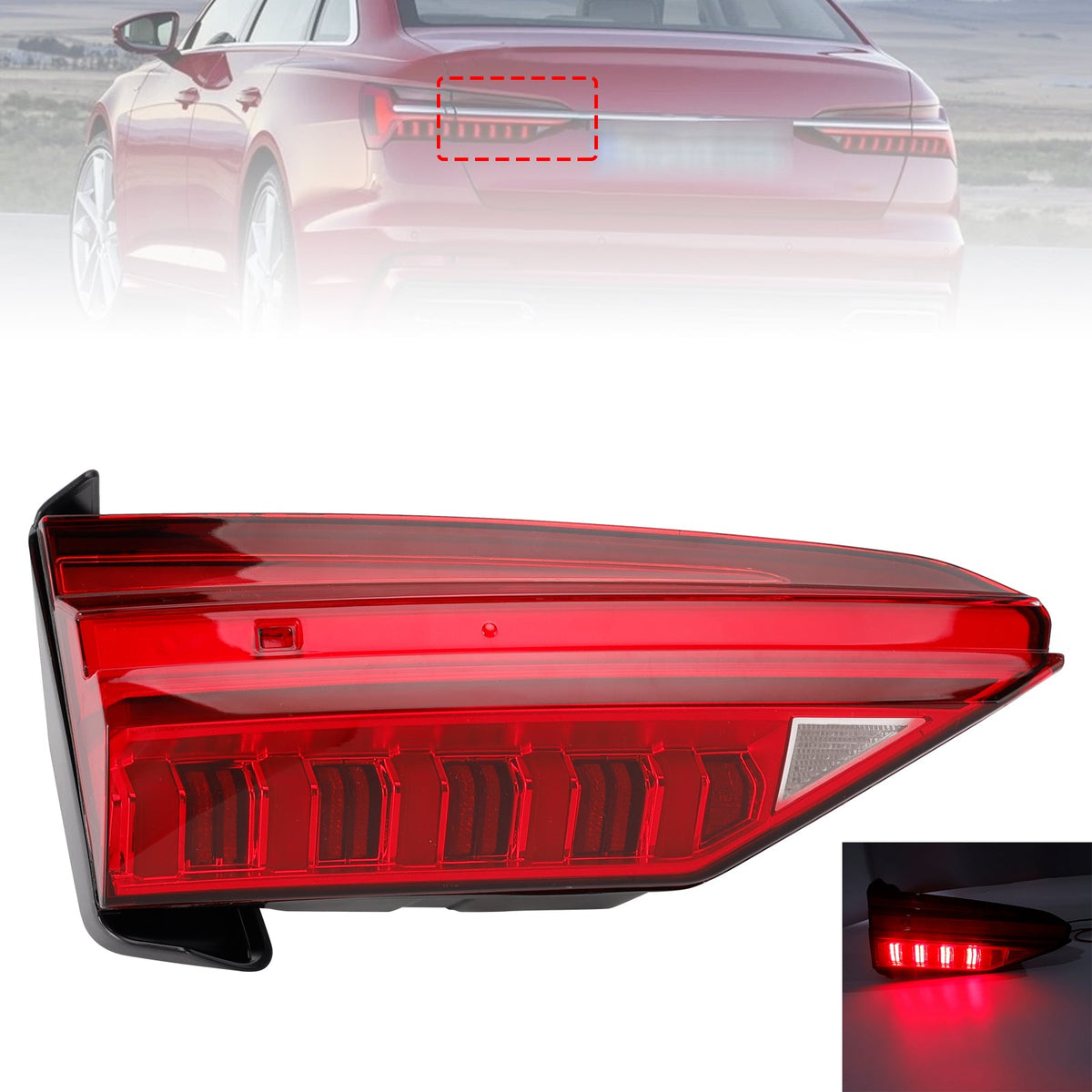 Left LED Inner Tail Light Assembly 4KD945093 Pour Audi A6 C8 2019-2023