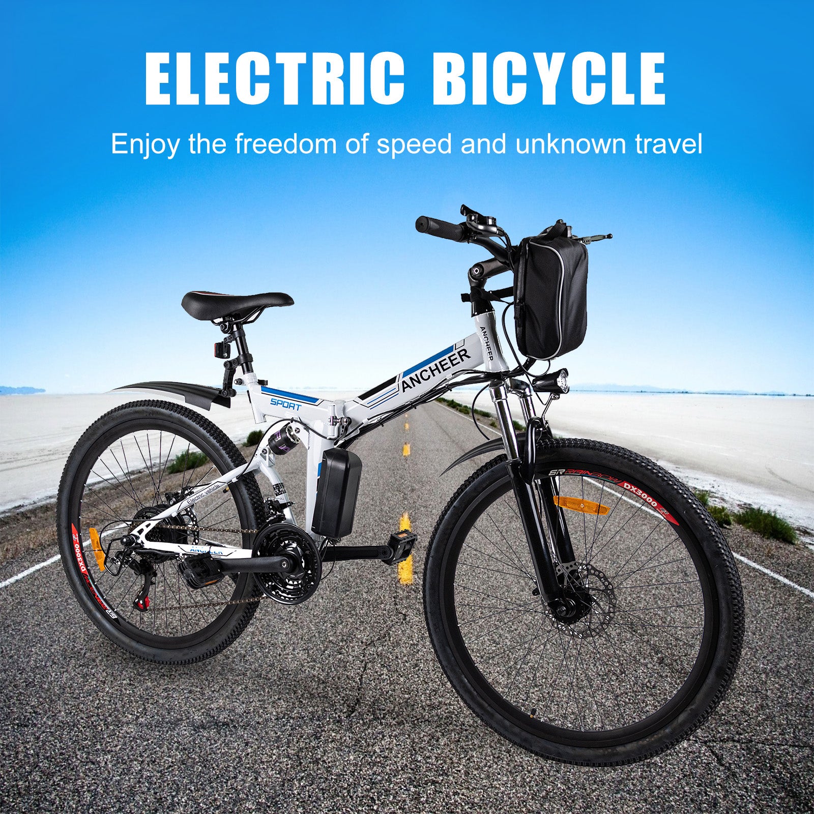 Fat Bike électrique Taurus 250W 36V 10Ah - Roues 20 X 3 Avec Grand Porte Bagages Et Panier Avant