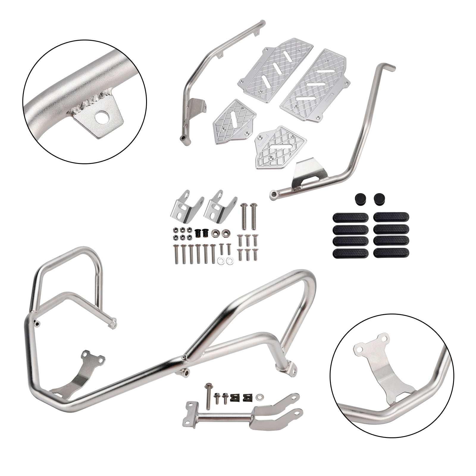 Srebrna zgornja in spodnja zaščita motorja za Honda Adv350 (2022-2025)