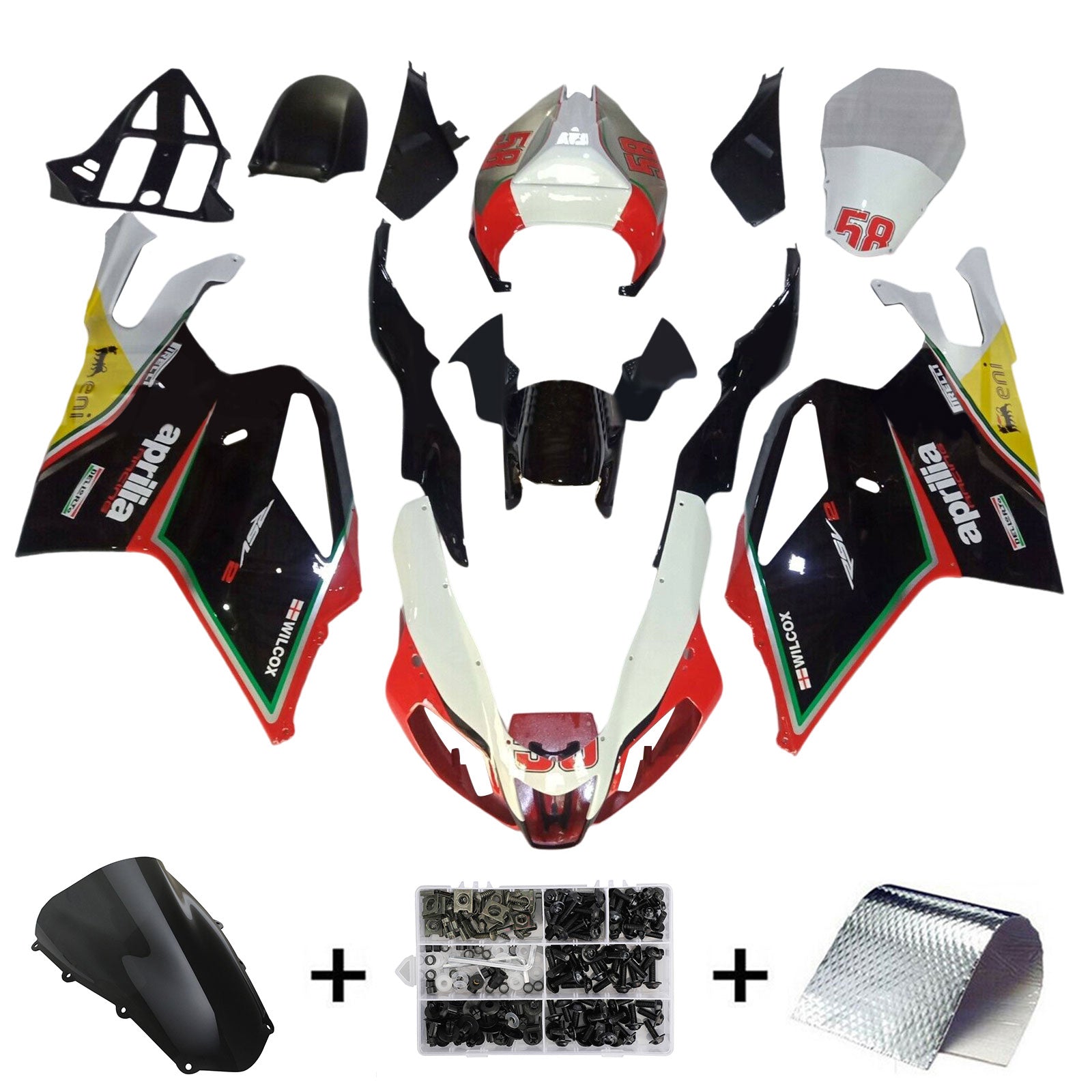 Amotopart Aprilia RSV1000 2003-2006 Kit carenatura carrozzeria in plastica