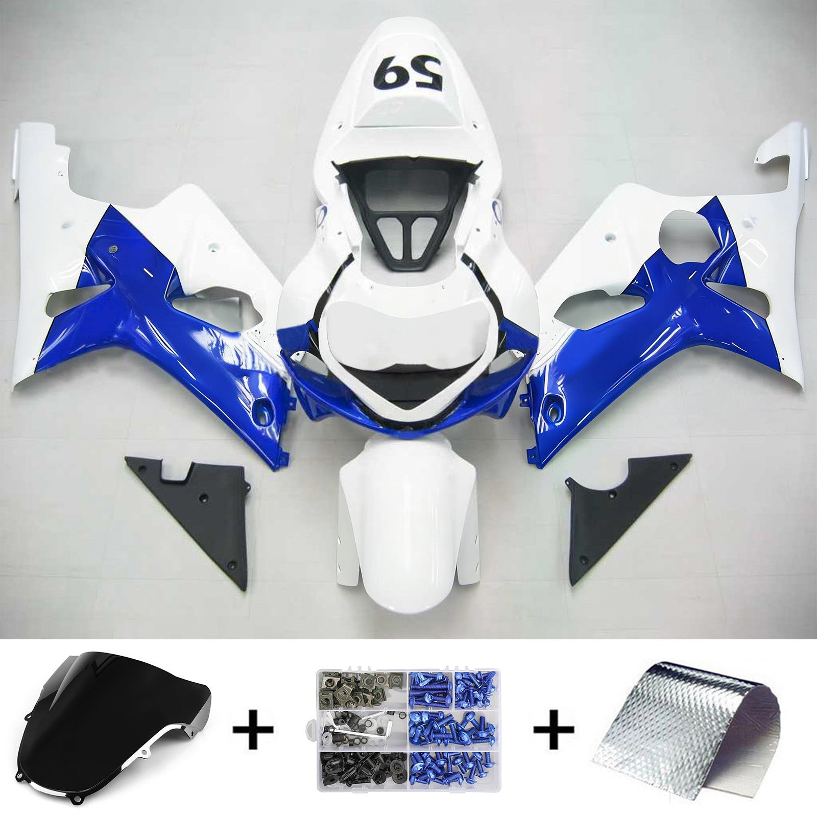 Kit de carénage par injection, carrosserie en plastique ABS pour Suzuki GSXR1000 2000-2002 K1 K2