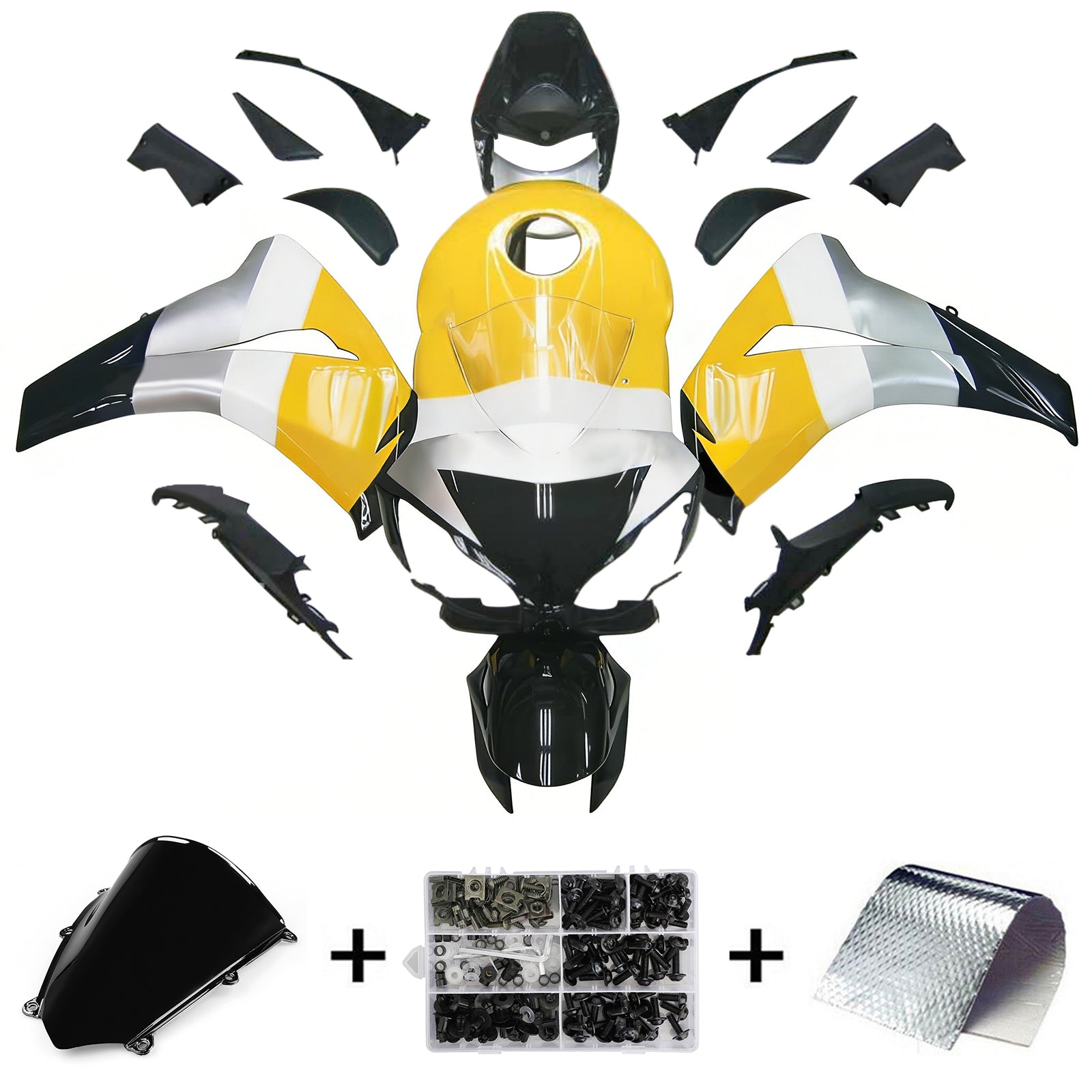 Kit de carénage injecté en plastique ABS pour Honda CBR1000RR 2008-2011