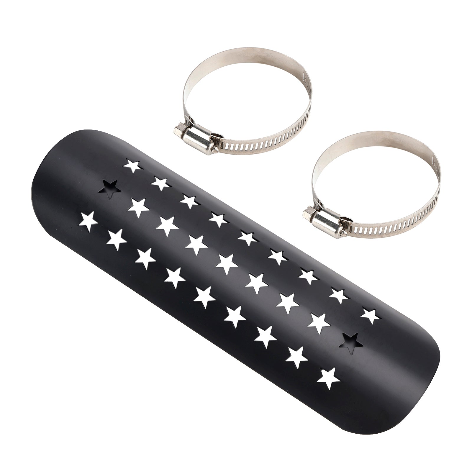 Copertura deflettore calore per marmitta&Scarico in acciaio cromato per moto e scooter, nero