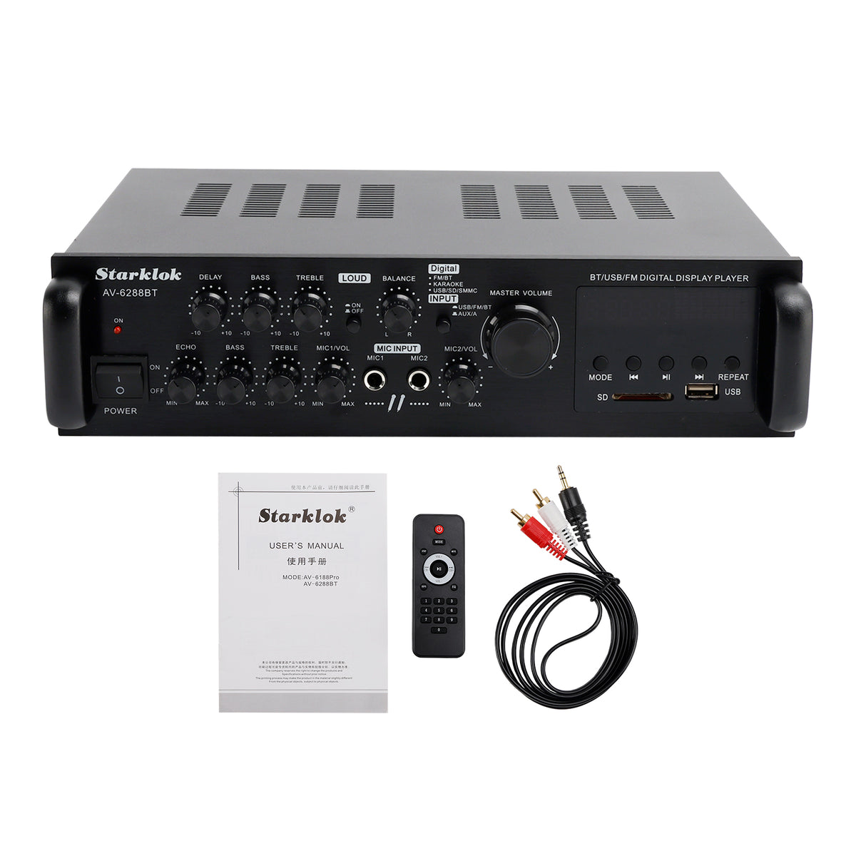 Amplificateur 5 canaux 2500 W HiFi Stéréo AV Surround SD FM Home Cinéma