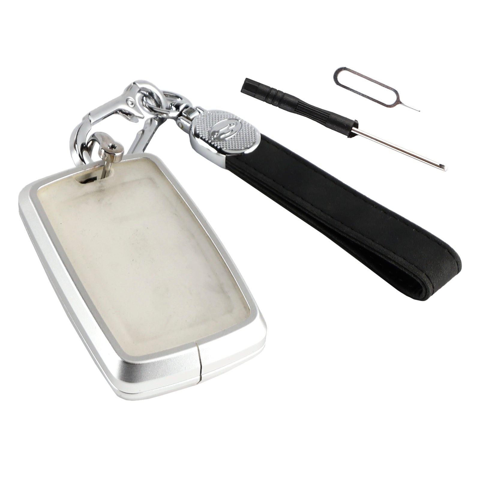 Zwarte aluminium romp&Zacht TPU aluminium voor Land Rover autosleutel