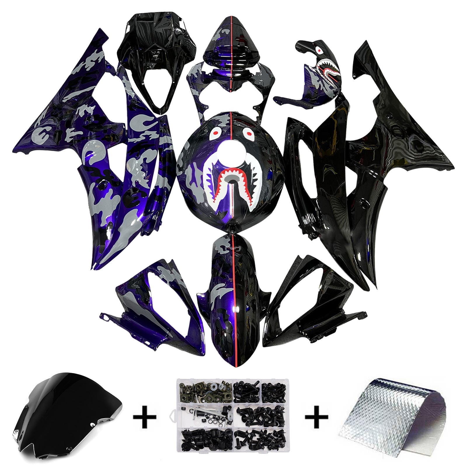 Kit de carenado inyectado de plástico ABS para Yamaha YZFR6 YZF-R6 2008-2016