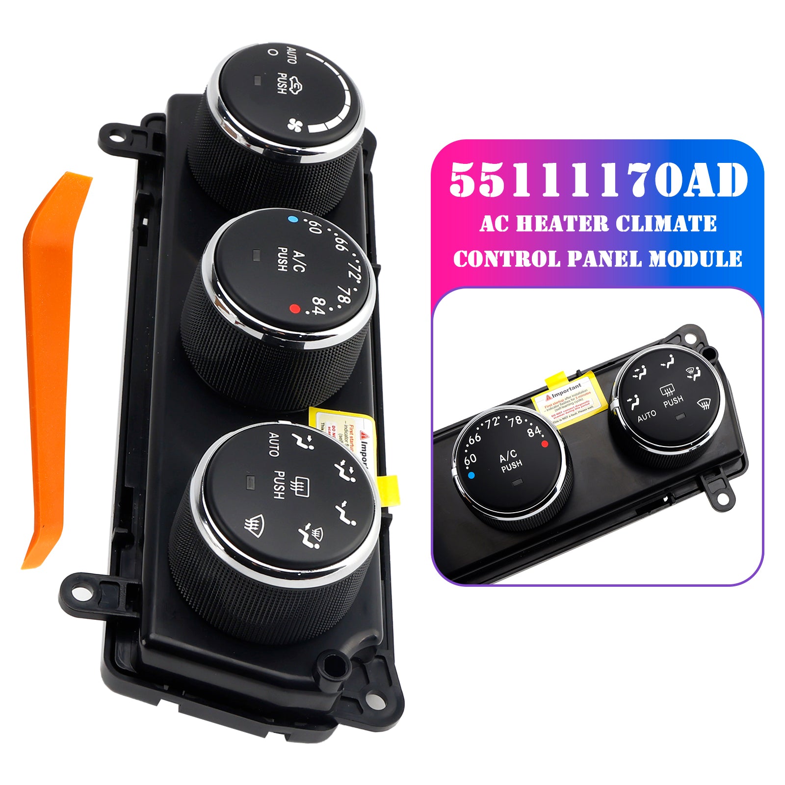 Nadzorni modul klime/grelca za Jeep Wrangler 2011-2013 (številka dela 55111170AD)