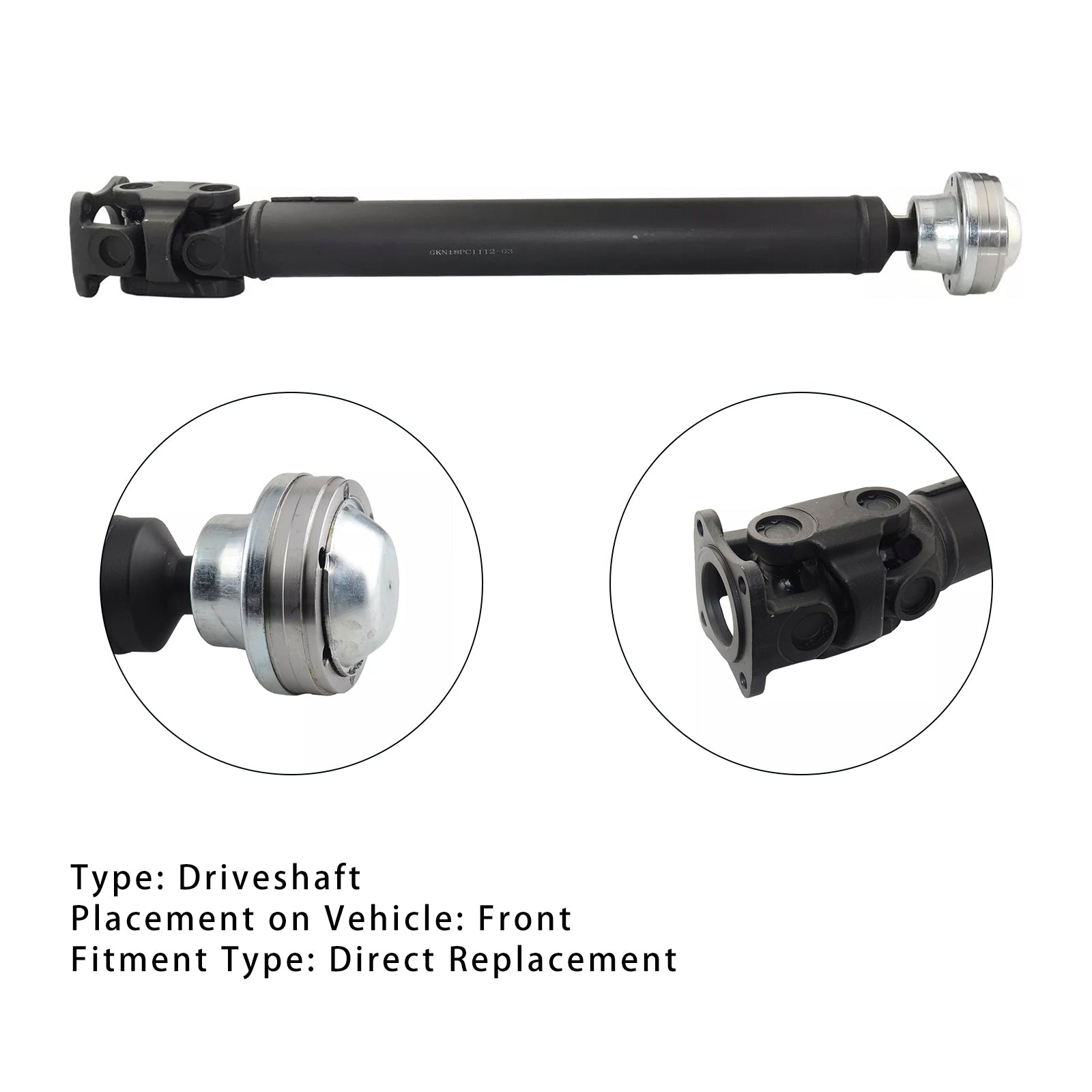 2001/09-2005/06 Mercedes-Benz Clase M W163 Eje de transmisión delantero ML 400 CDi Eje de transmisión 1634100301