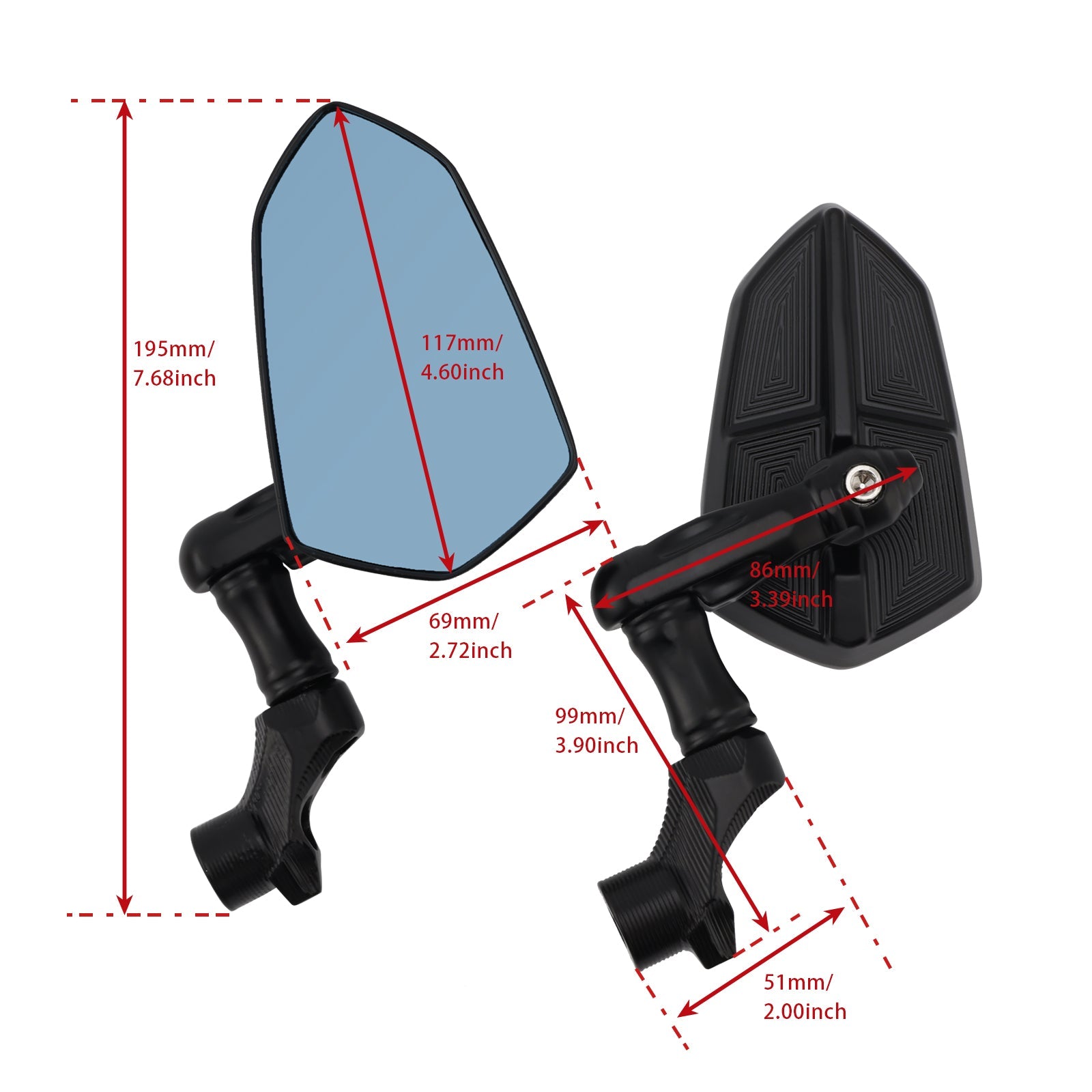 Juego de espejos izquierdo y derecho 360 ° ROTARIO RETOLOPTER para Yamaha X-Max XMAX 250 300 400 2017-2025