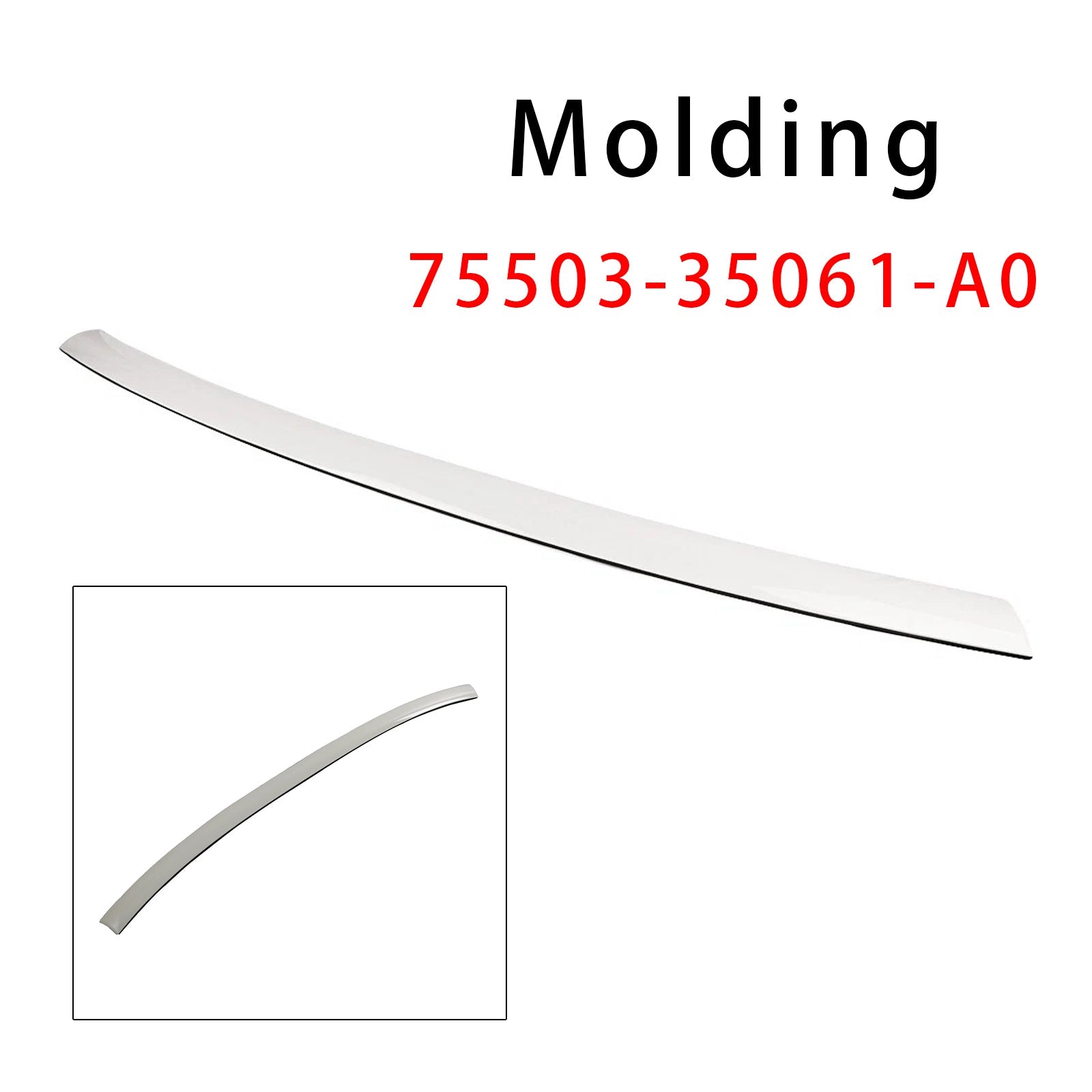 Moulure supérieure de pare-brise avant blanche pour Toyota FJ Cruiser (2007-2014)