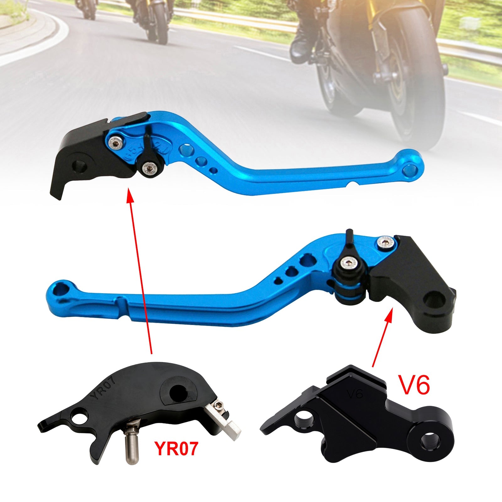 Levier de frein et d'embrayage long compatible avec YAMAHA XSR900 XSR900GP MT-09 MT-09SP 2024-2025