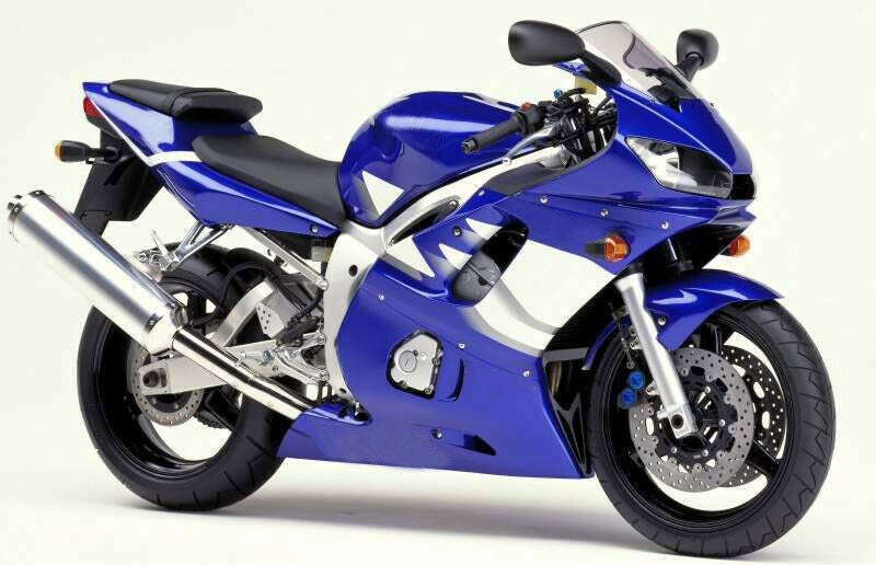 Kit de carénage en plastique ABS moulé par injection bleu et blanc pour Yamaha YZF R6 1998-2002